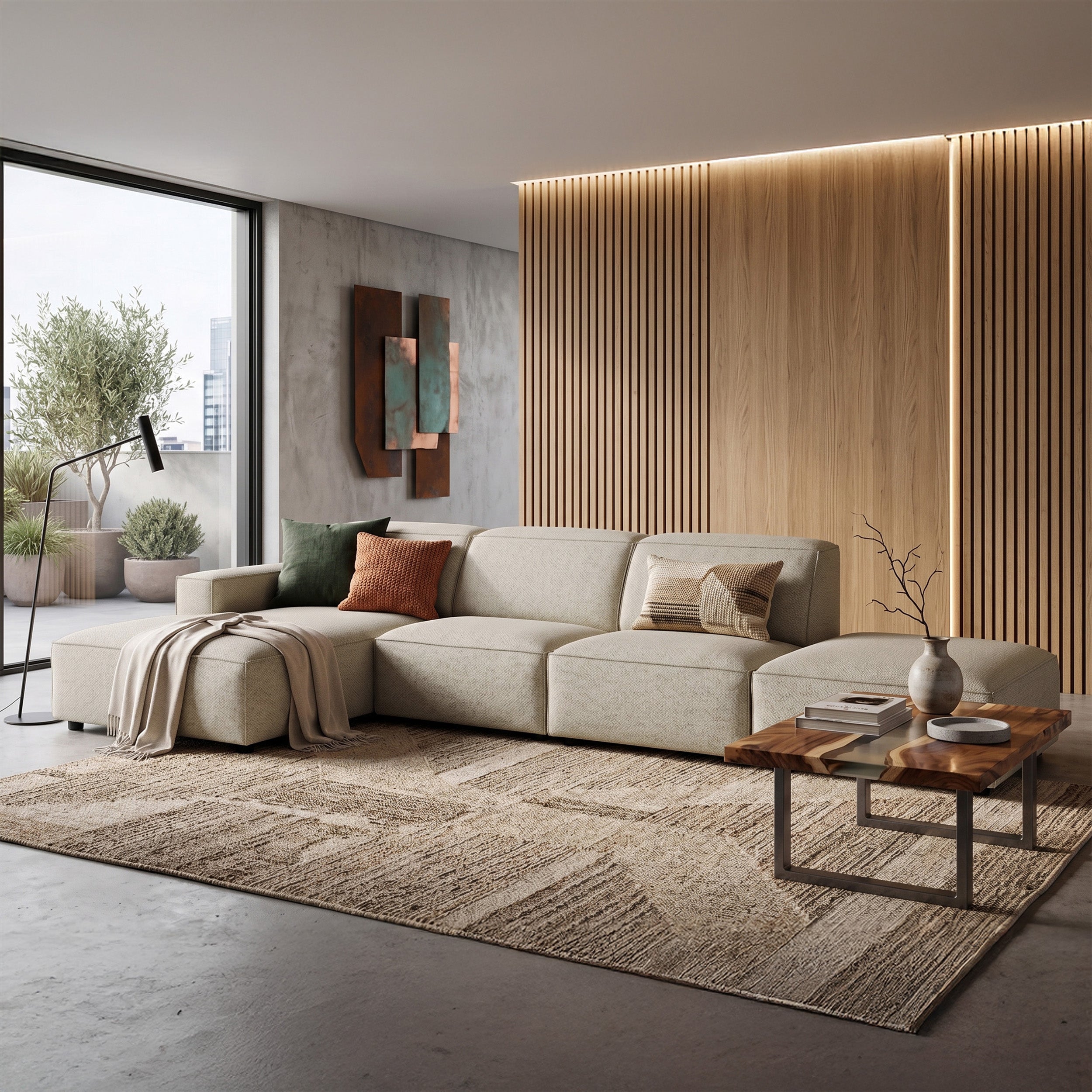 selsey-sellmo-modulares-ecksofa-l-f-rmig-links-mit-hocker-grau-beige-hydrophober image 2