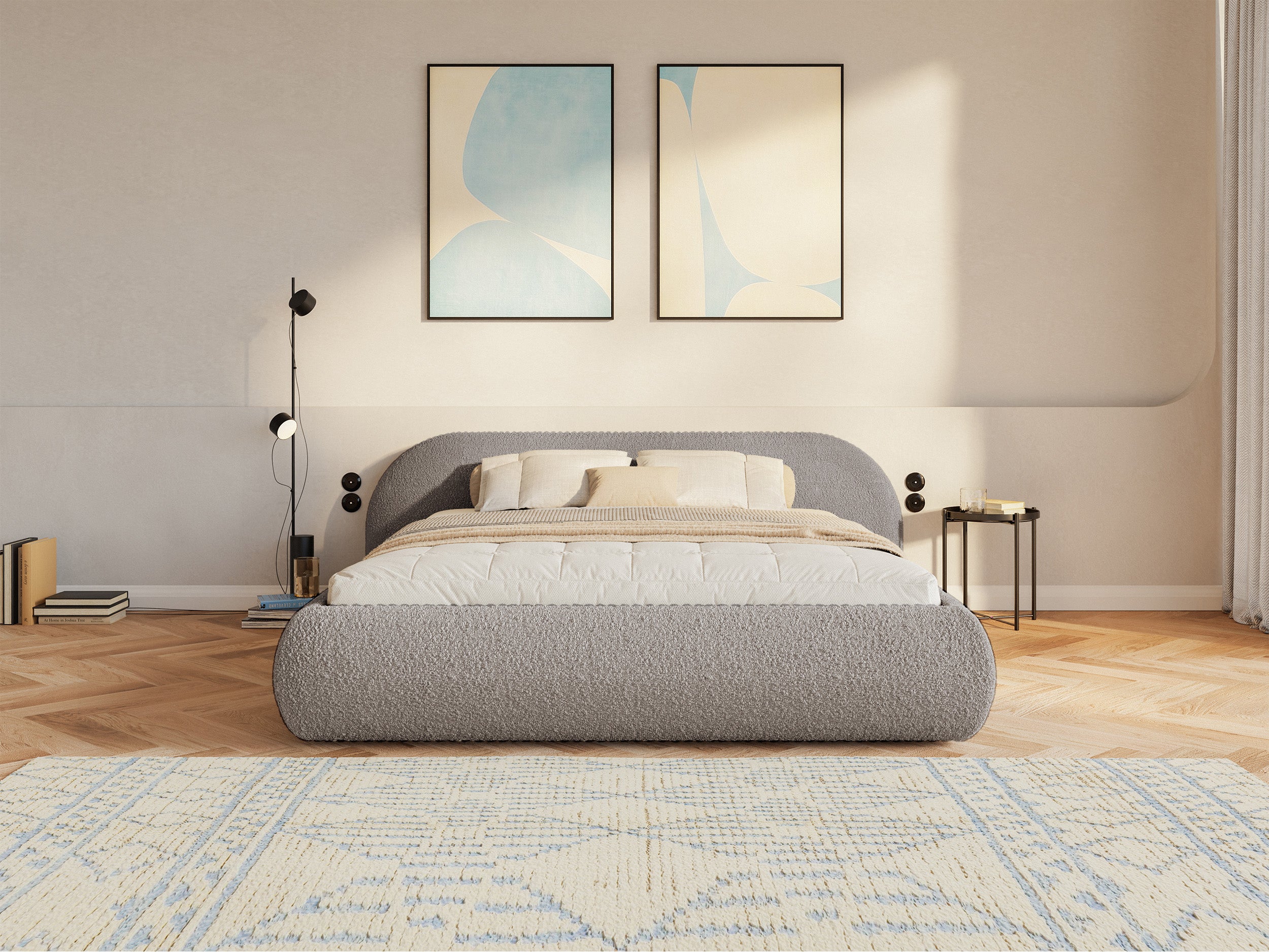 selsey-shels-low-polsterbett-160x200-cm-mit-stauraum-grau-beiges-boucl image 4