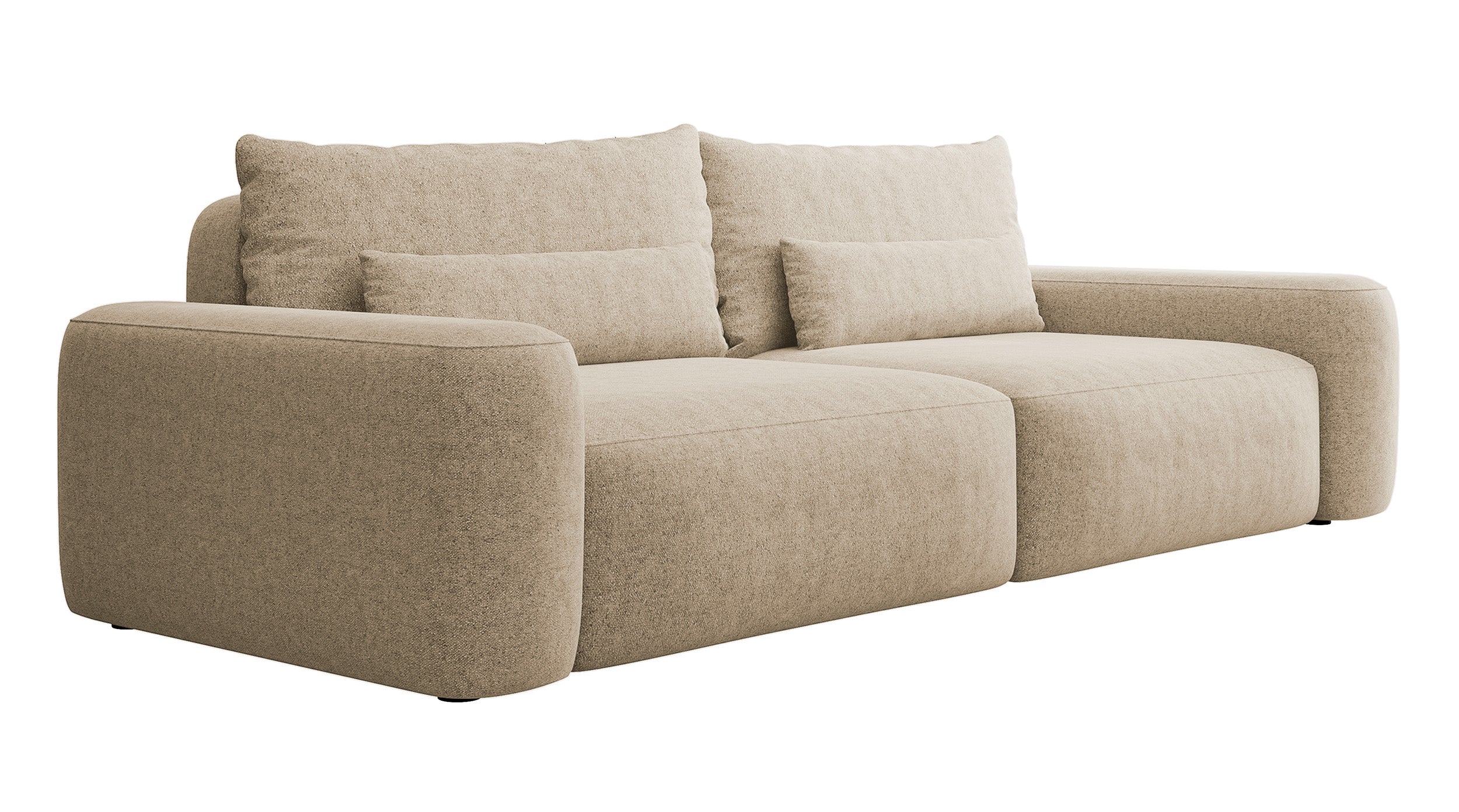 selsey-carnos-dreisitzer-schlafsofa-beige-chenille-wasserabweisend-schwarze-bein image 5
