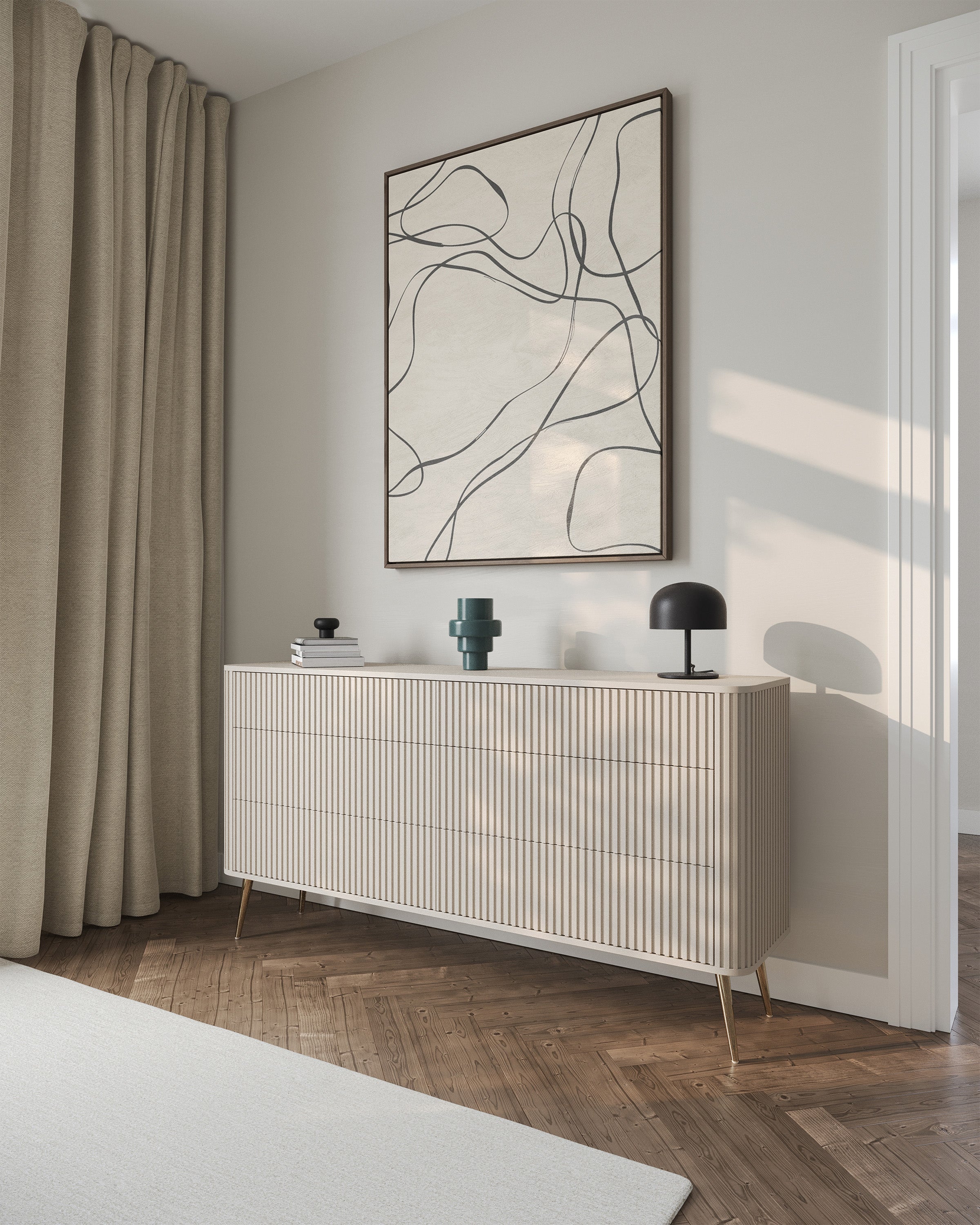 selsey-ovarlo-kommode-168-cm-sandbeige-6-schubladen-goldene-beine-gefr-st image 3