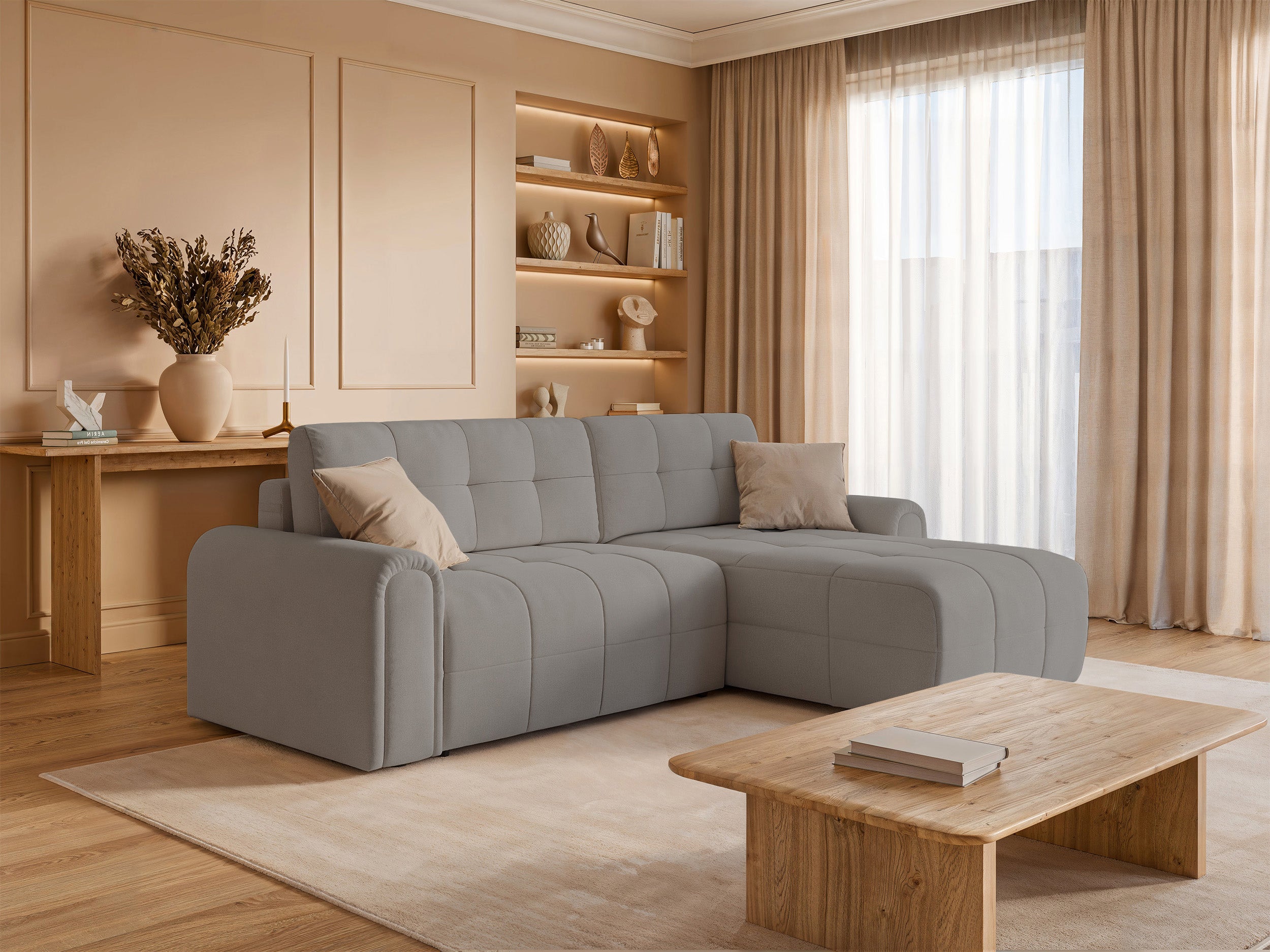 selsey-simolla-ecksofa-mit-schlaffunktion-l-form-rechts-mit-bettkasten-grau-beig image 5