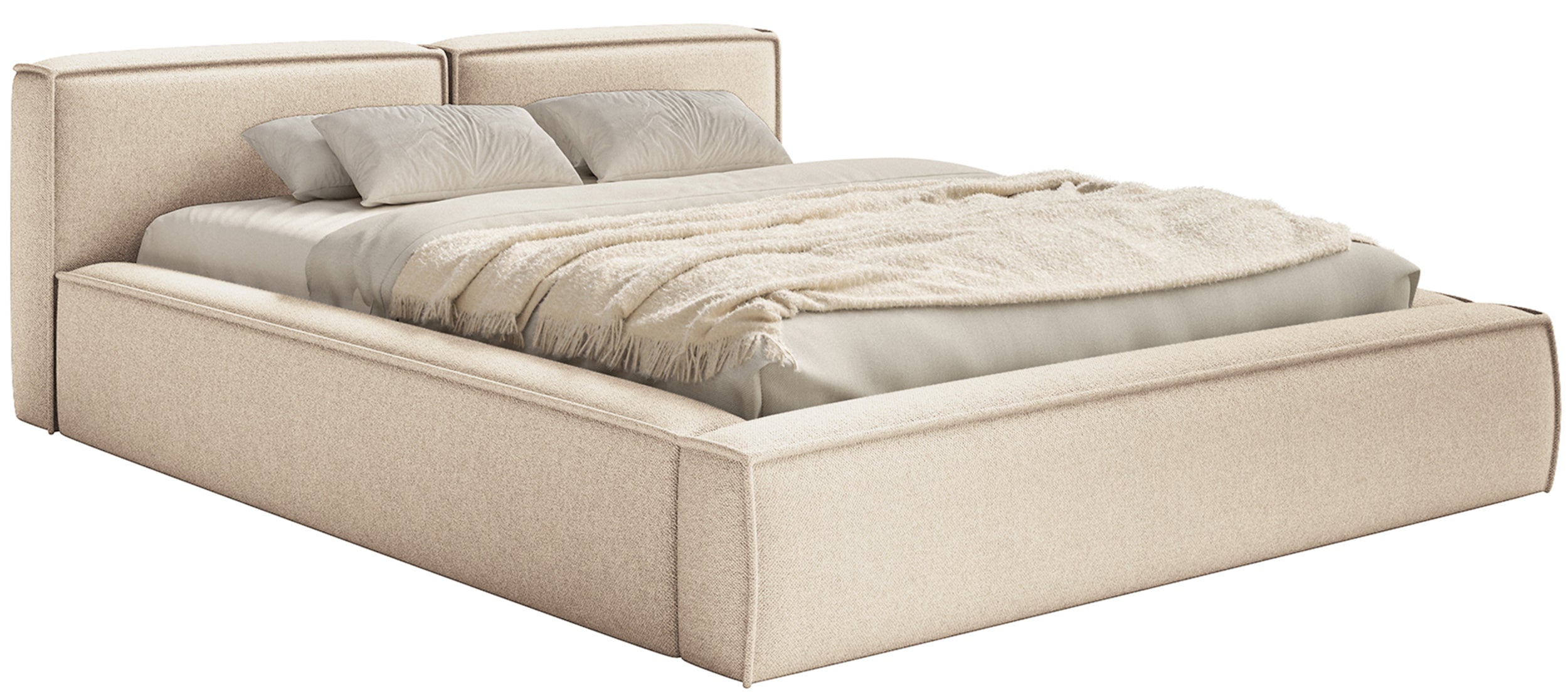 selsey-tilves-slim-low-polsterbett-140x200-cm-mit-stauraum-hellbeige-chenille-me image 1