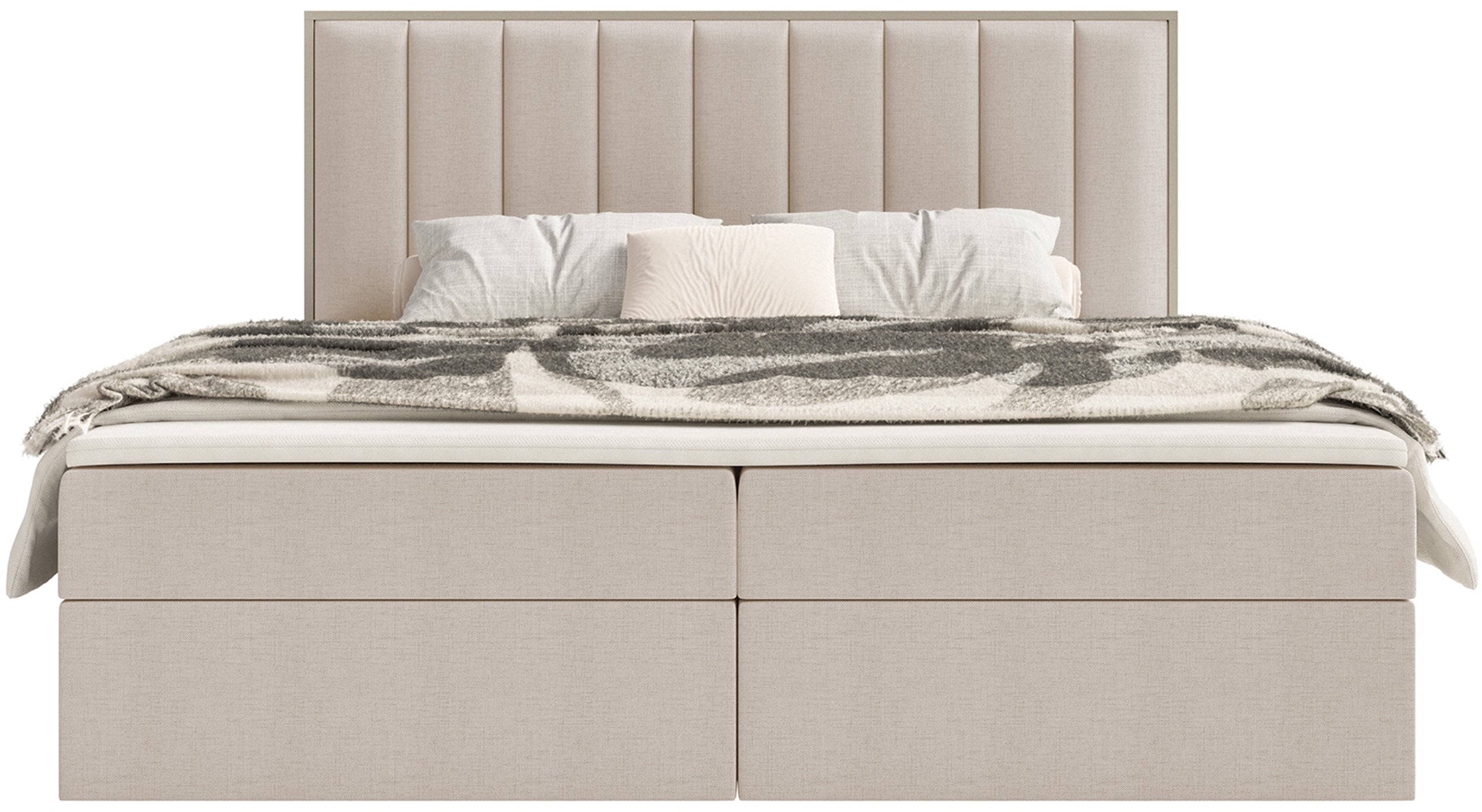 selsey-togents-kontinentalbett-140x200-cm-mit-stauraum-und-topper-beige-chenille image 5