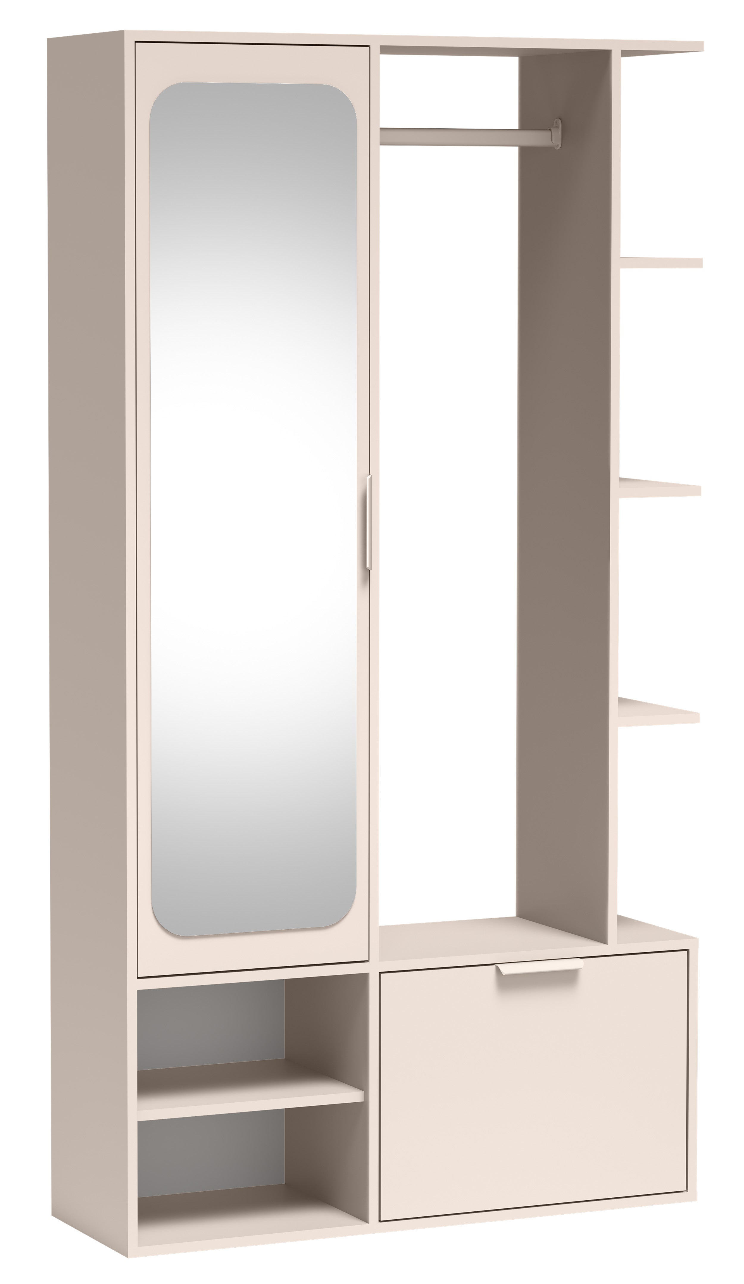 selsey-nala-flur-set-mit-spiegel-und-100-cm-stange-kaschmir image 1