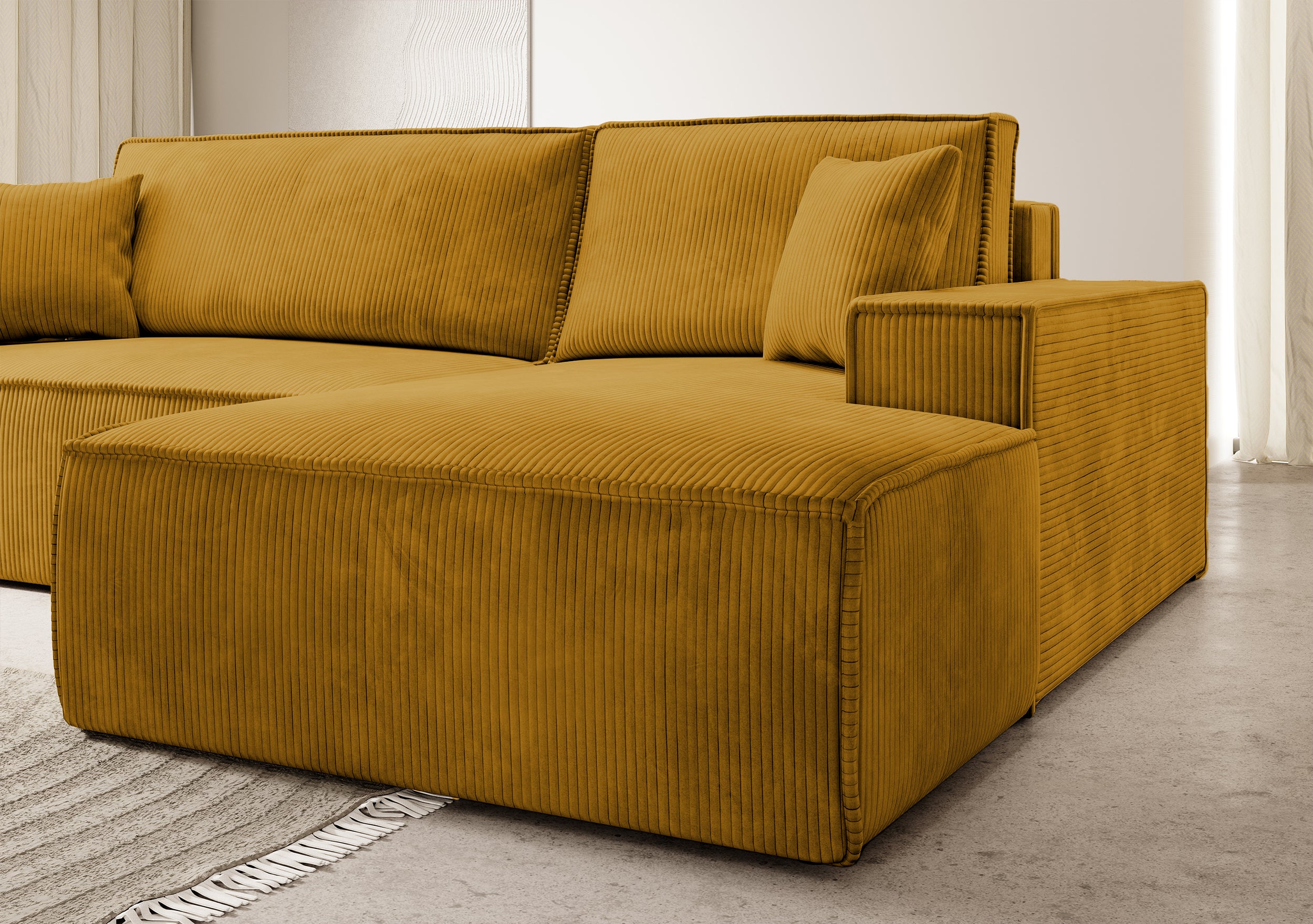 selsey-farese-new-ecksofa-l-f-rmig-rechts-mit-schlaffunktion-senfgelber-cord image 3