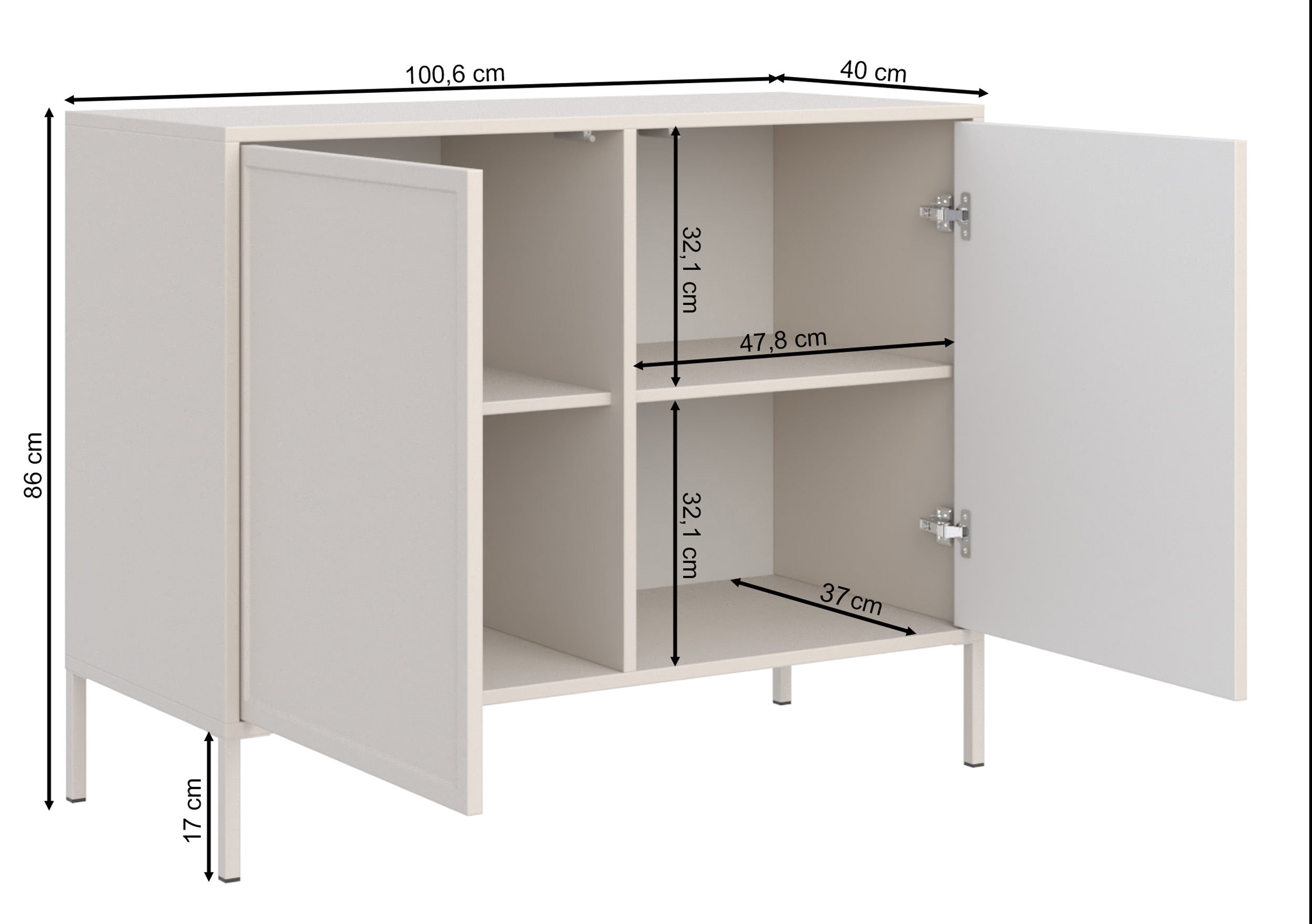selsey-velveto-100-cm-zweit-rige-kommode-kaschmir-mit-push-to-open image 7