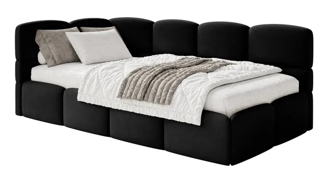selsey-cloudy-jugendbett-120x200-cm-links-schwarzer-velours-mit-stauraum image 1