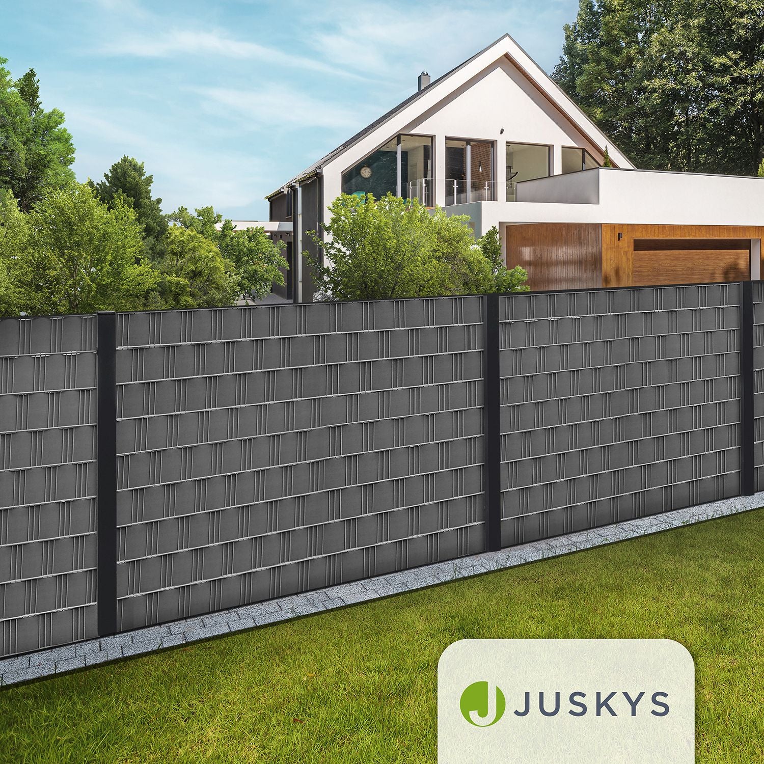 juskys-sichtschutzstreifen-pvc-anthrazit-f-r-stabmattenzaun image 8