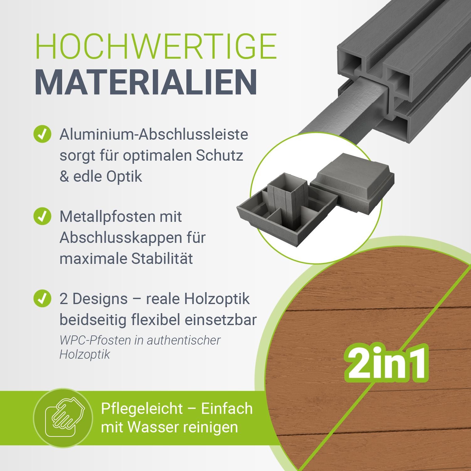 juskys-wpc-zaun-sichtschutzzaun-1er-set-teak image 4