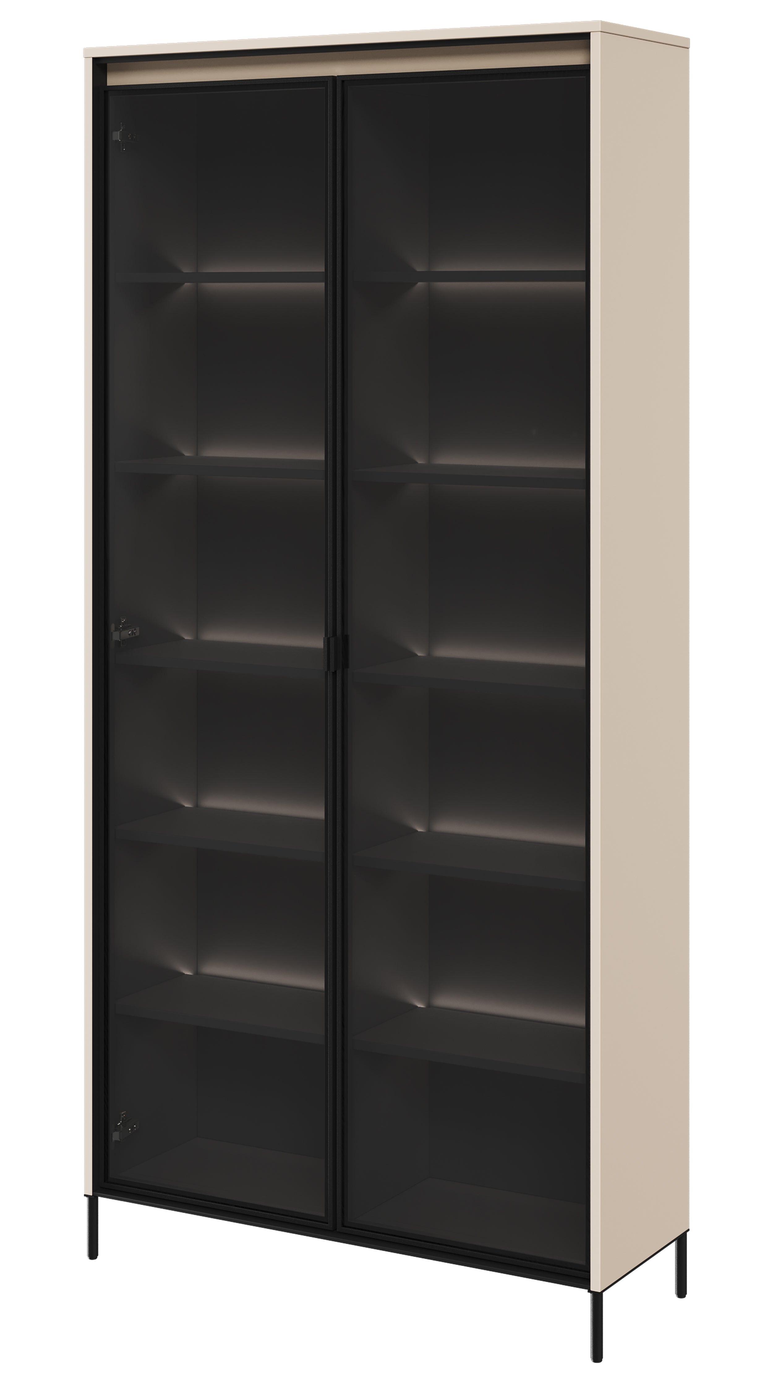 selsey-trend-zweifl-geliger-schrank-92-cm-mit-led-beige image 1