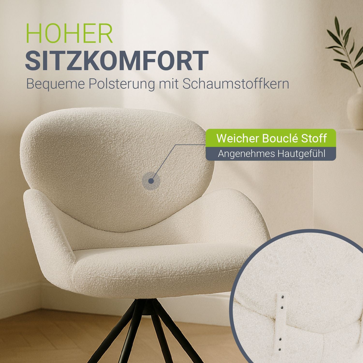 juskys-drehstuhl-albano-boucl-creme-esszimmerstuhl-360 image 5