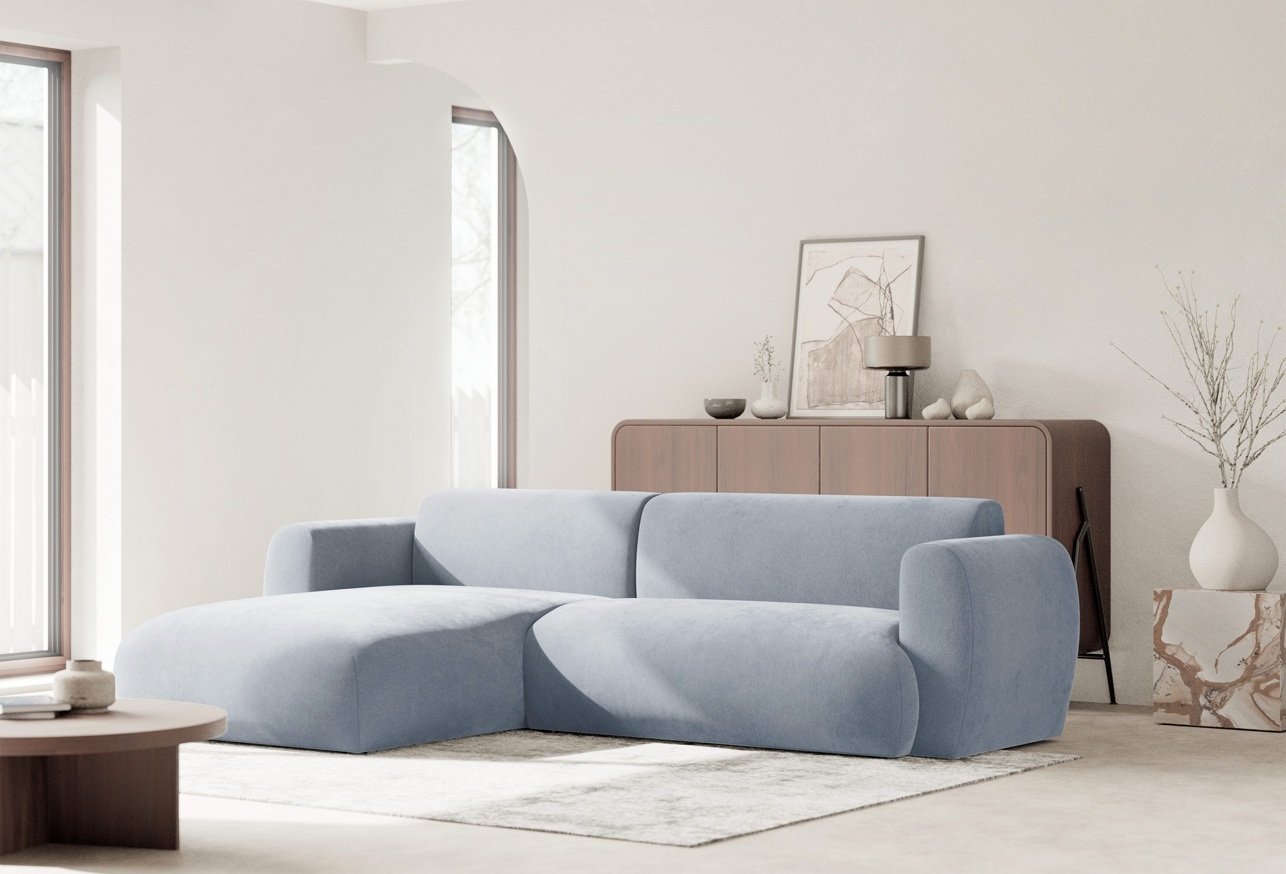 selsey-emia-ecksofa-l-form-mit-schlaffunktion-chenille-hellblau-linksseitig image 4