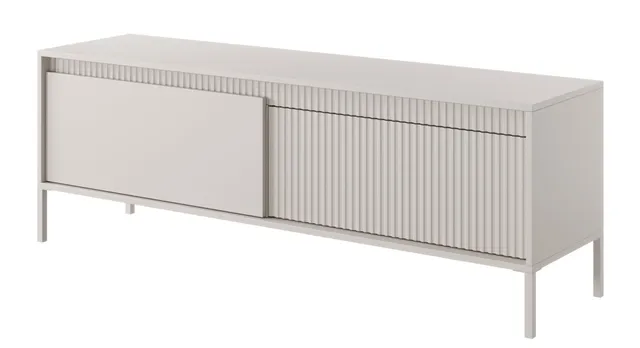 selsey-falsetto-tv-schrank-zweifl-gelig-154-cm-beige-mit-gerillter-front image 1