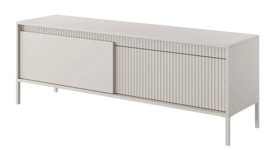 selsey-falsetto-tv-schrank-zweifl-gelig-154-cm-beige-mit-gerillter-front image 1