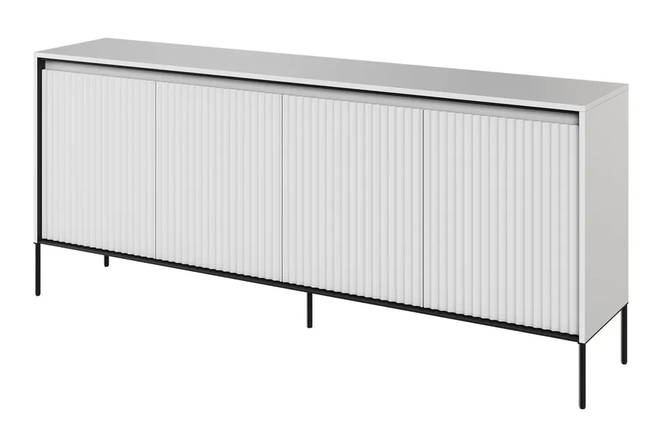 selsey-trend-niedrige-kommode-193-cm-4-t-rig-mit-led-wei image 1