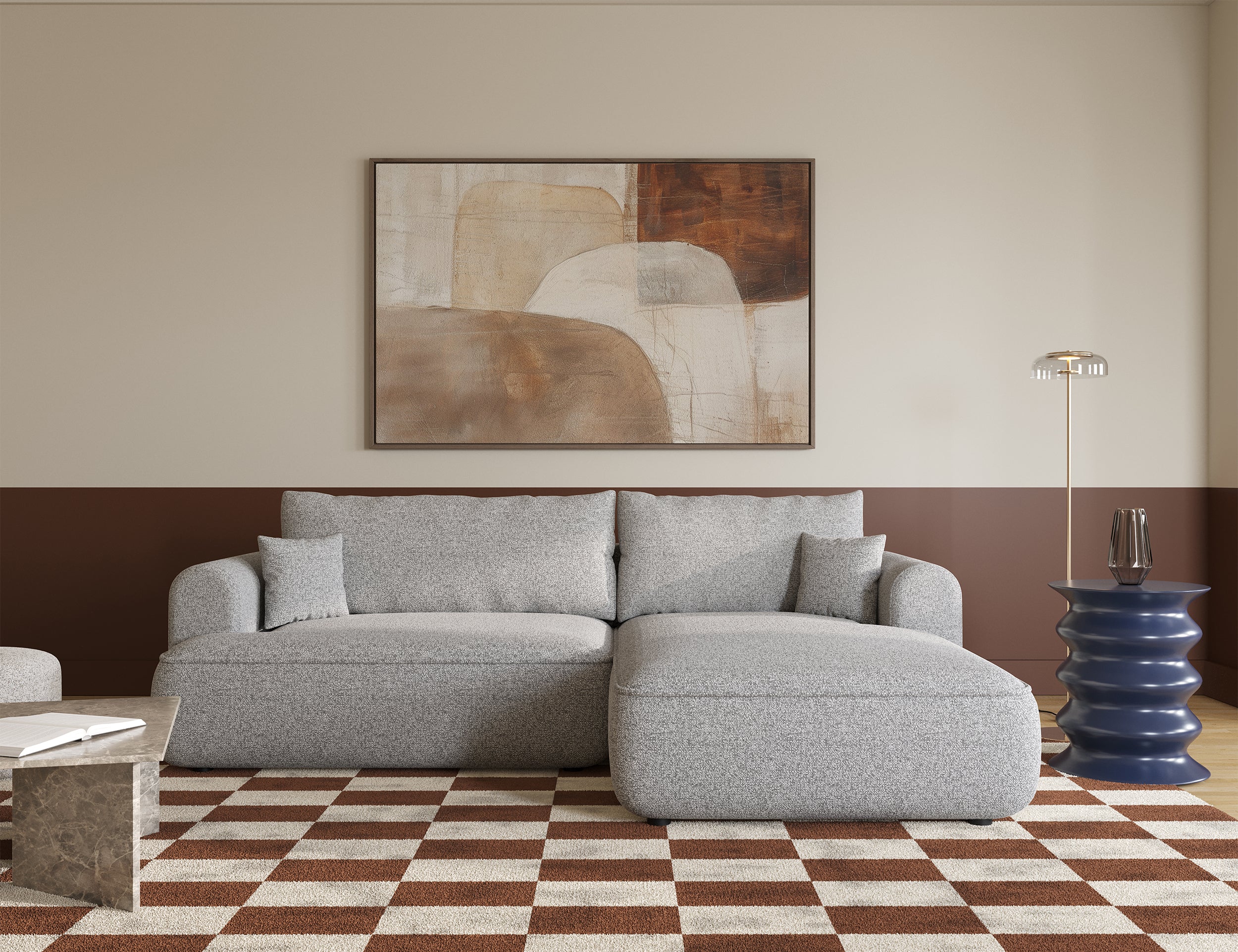 selsey-ovo-ecksofa-mit-schlaffunktion-l-form-rechts-hellgraues-geflecht-mit-stau image 2