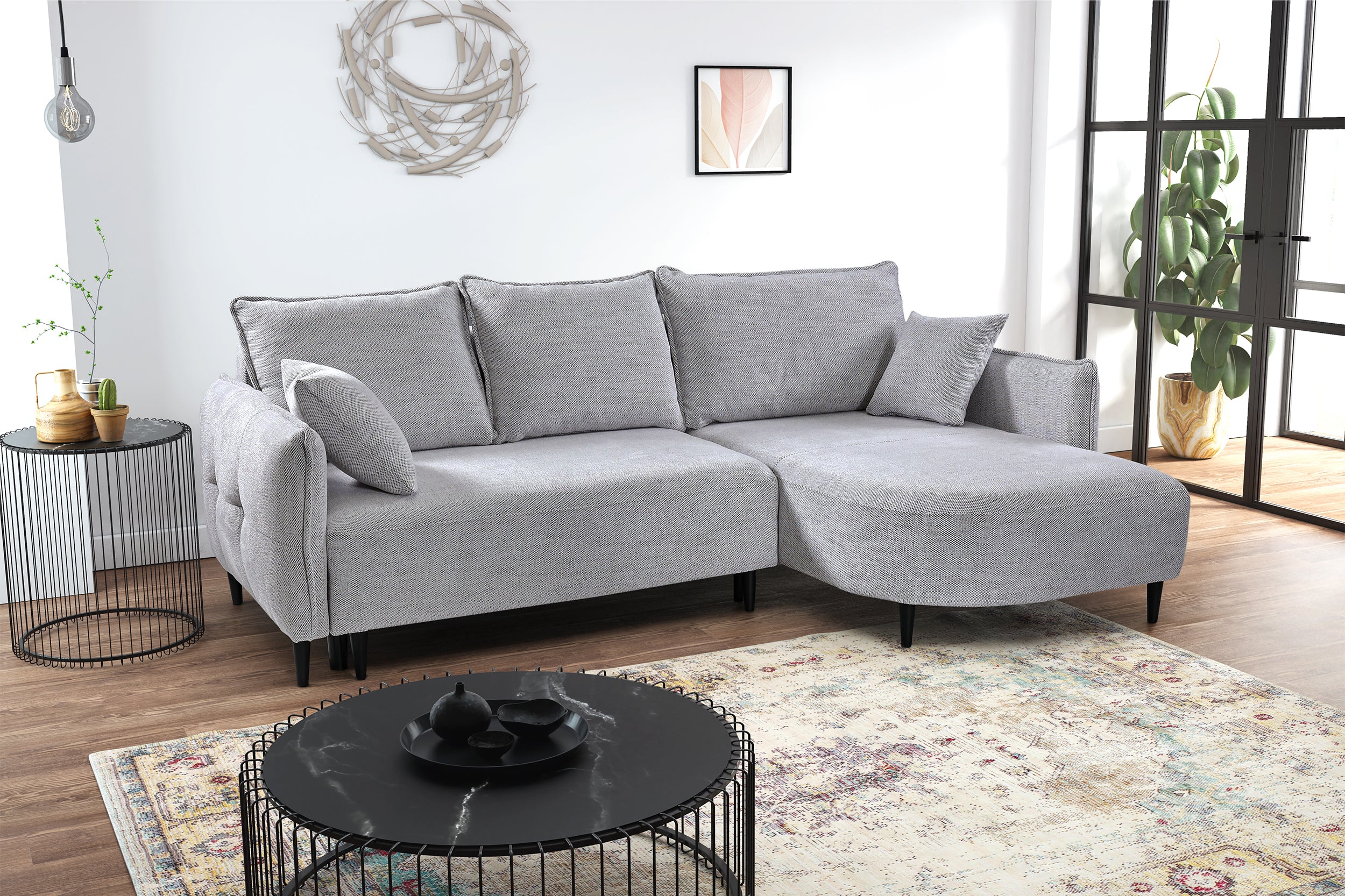 selsey-oblivio-mini-ecksofa-mit-schlaffunktion-rechts-l-form-hellgrau-flechtstof image 2
