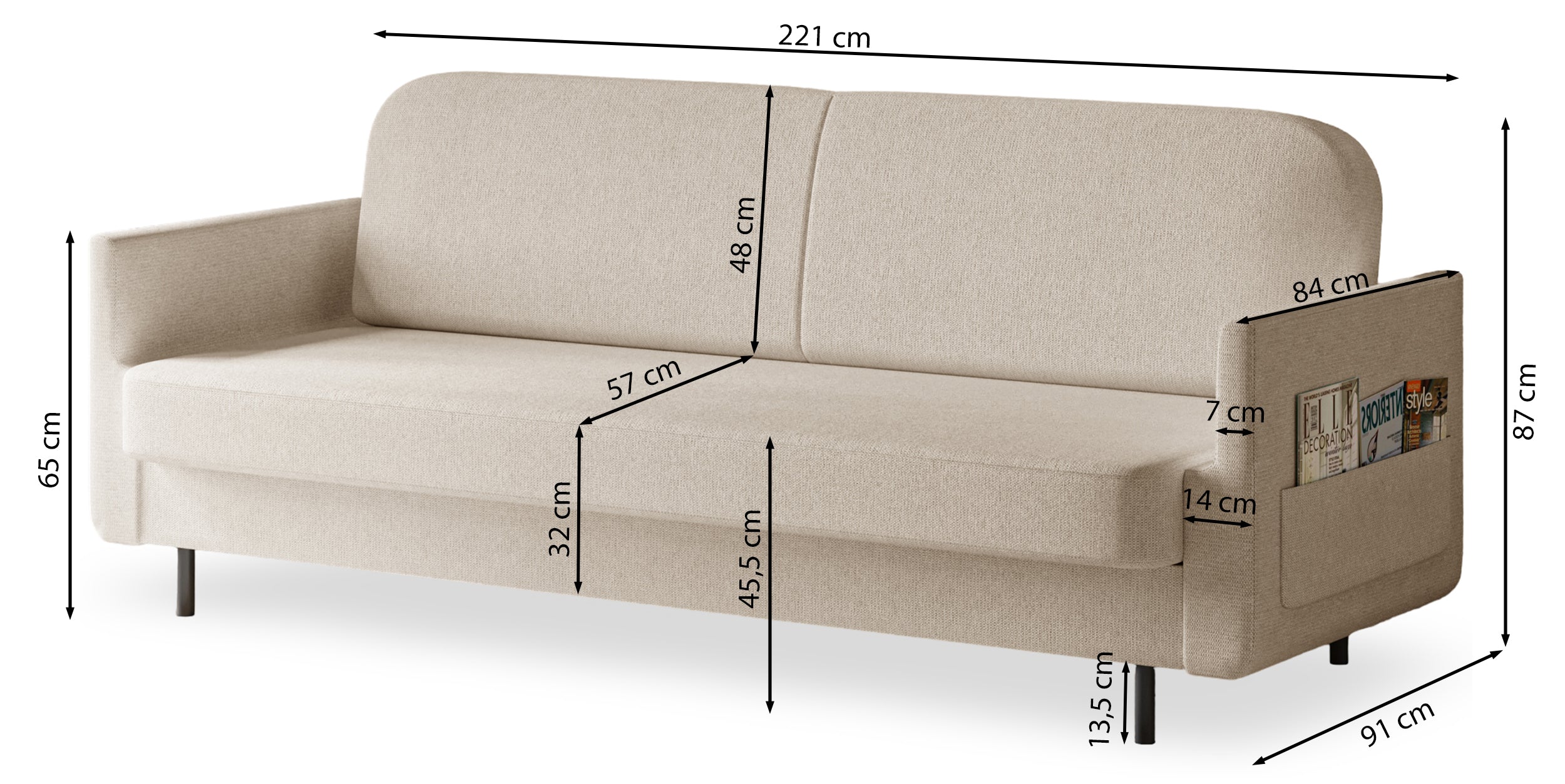 selsey-ovelio-3-sitzer-sofa-ausklappbar-mit-stauraum-brauner-hydrophober-chenill image 8