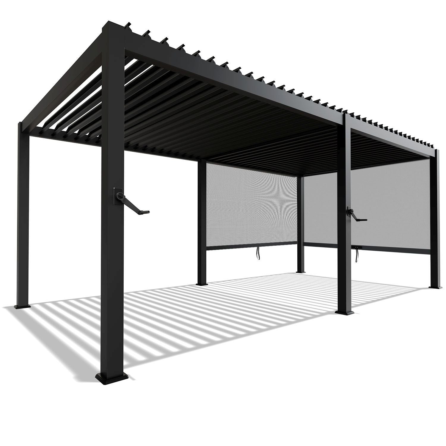 juskys-lamellendach-tahiti-3-x-5-9-m-pergola-inkl-2x-seitenwand-3-m-anthrazit image 1