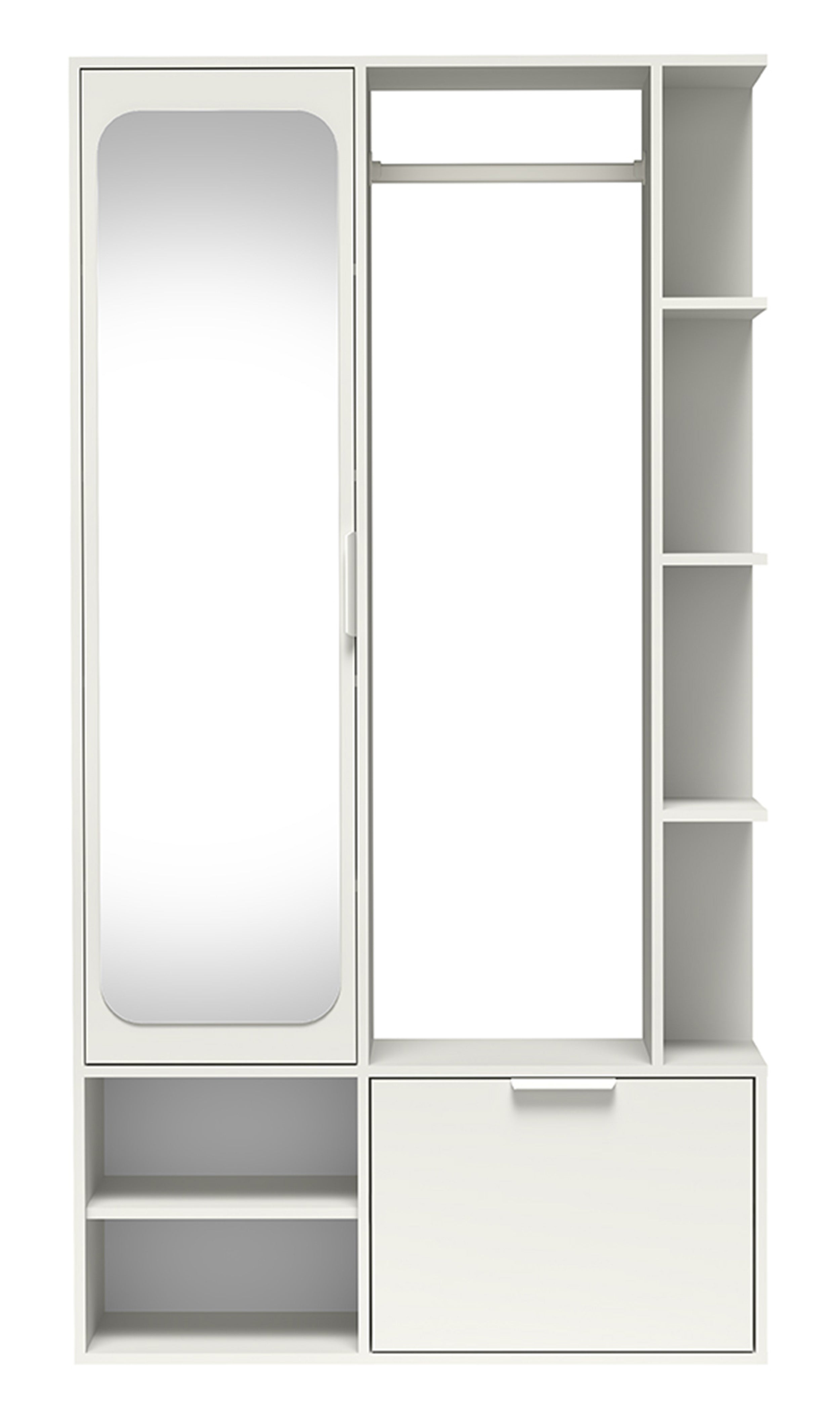 selsey-nala-flur-set-mit-spiegel-und-100-cm-kleiderstange-alpenwei image 5