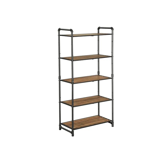 vasagle-standregal-wasserrohroptik-mit-5-ablagen-63-8-x-30-5-x-129-5-cm image 1