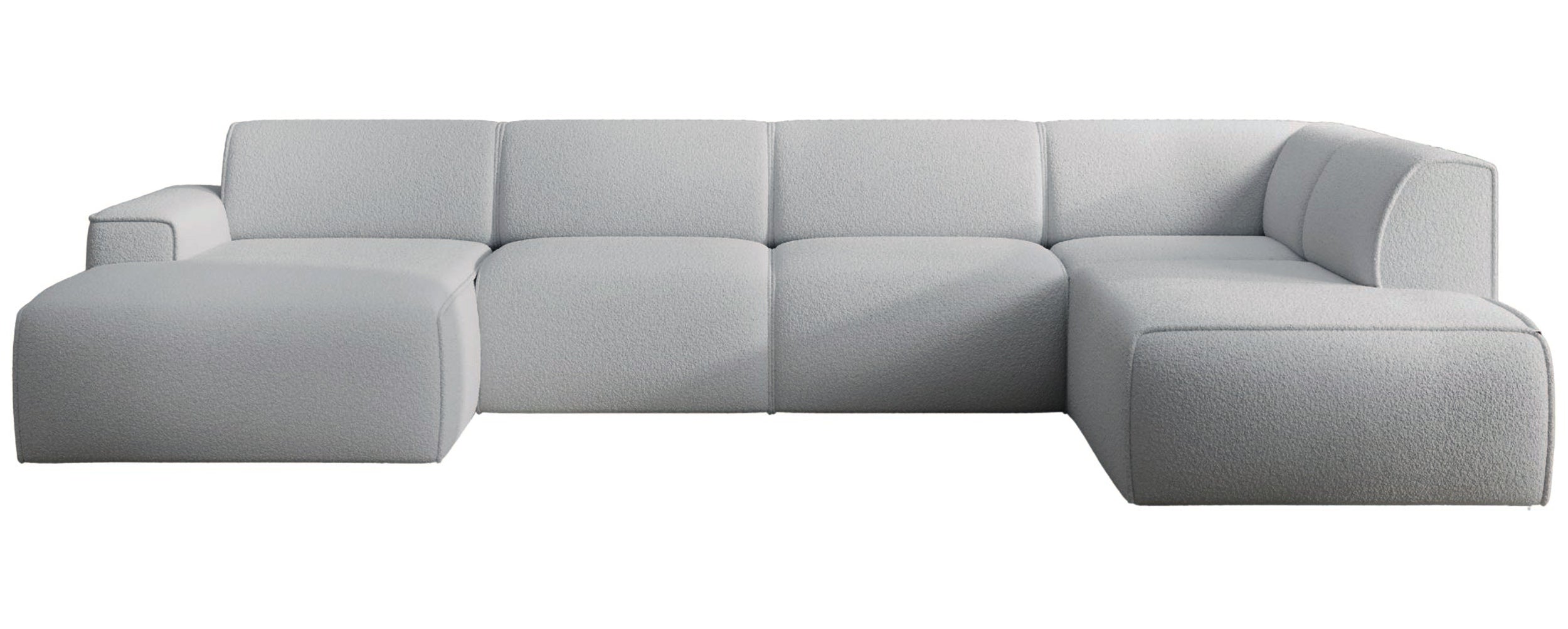 selsey-bouvi-ecksofa-u-f-rmig-rechtsseitig-hellgrauer-boucl image 1