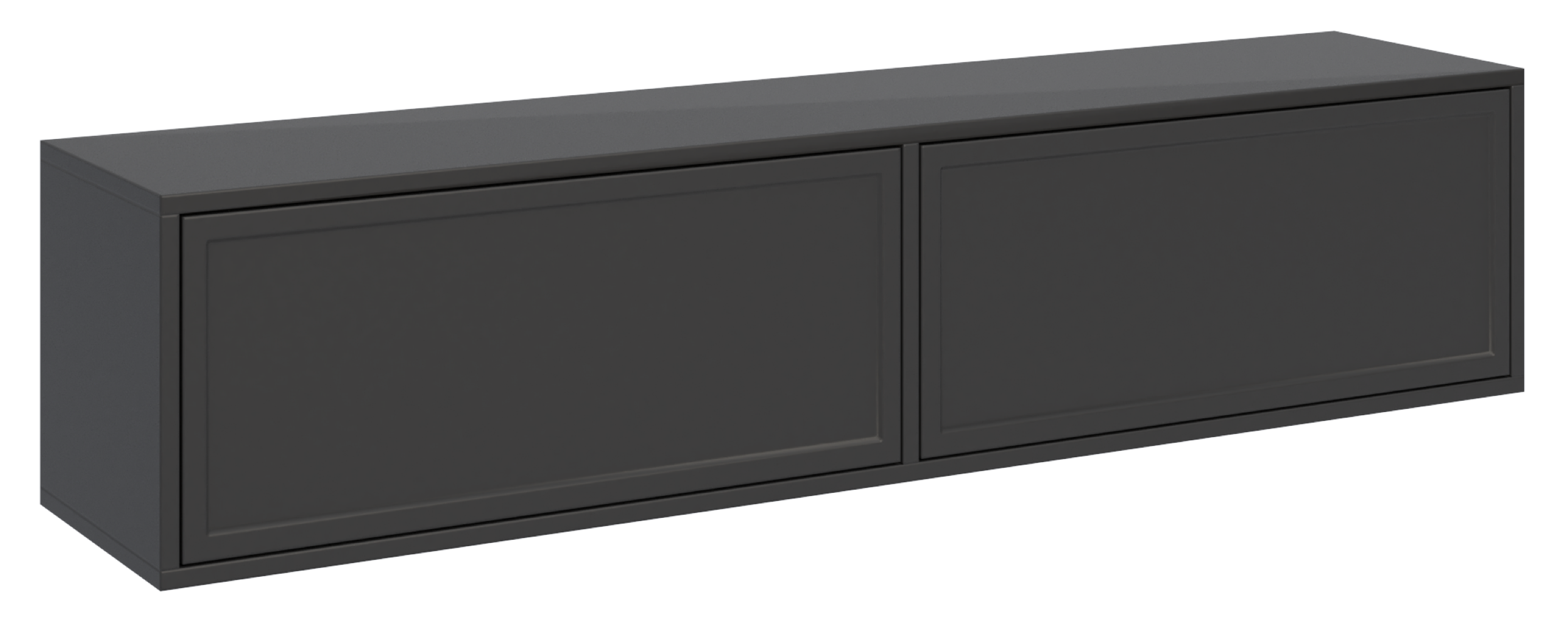 selsey-velveto-h-ngender-tv-schrank-140-cm-mit-zwei-klappen-schwarz image 1