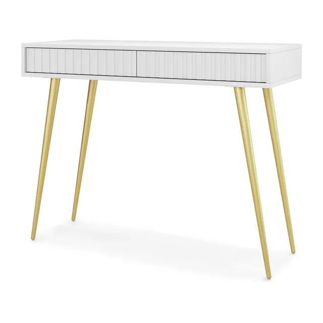 selsey-bello-schminktisch-104-cm-wei-mit-goldenen-beinen image 1