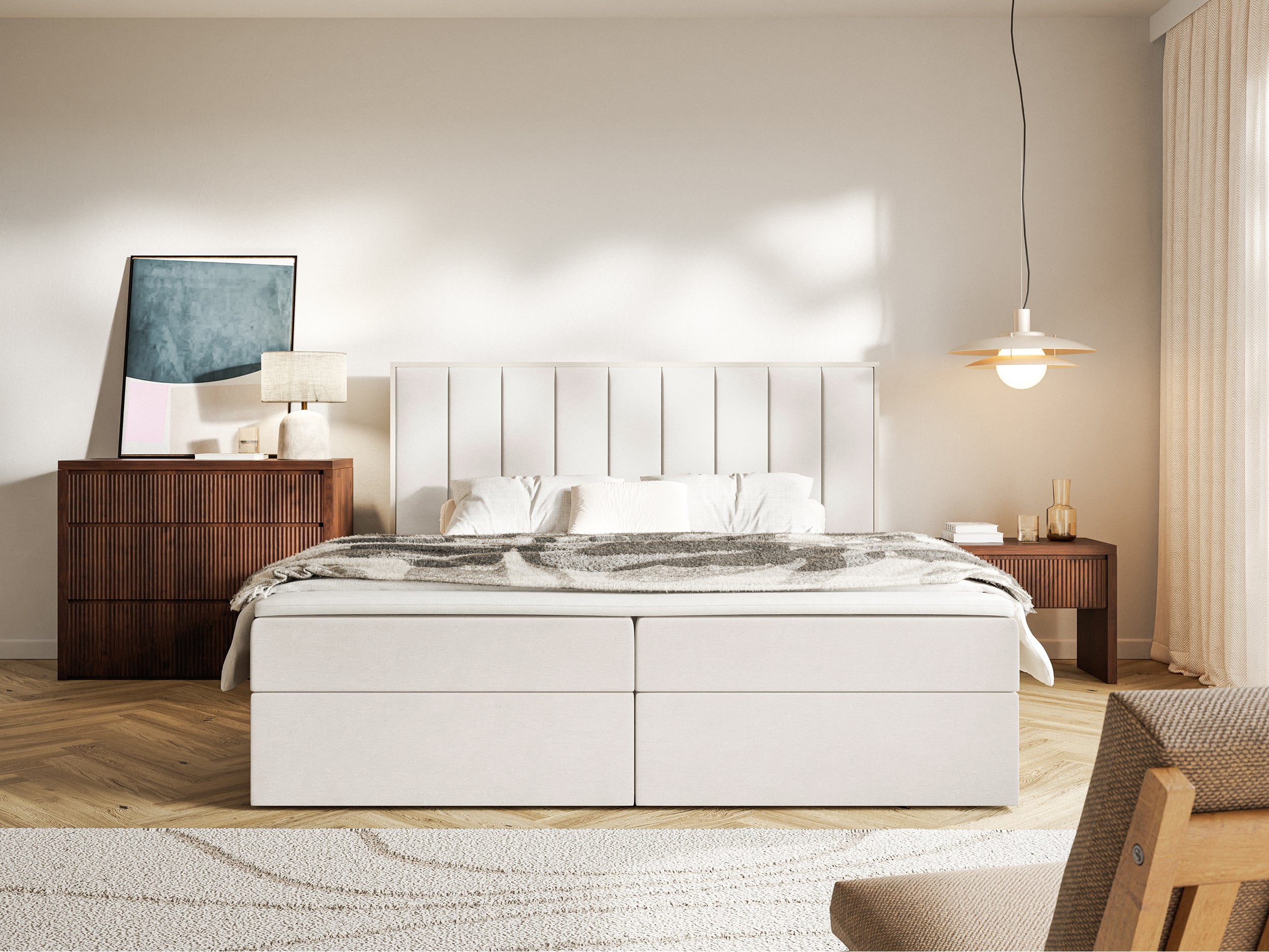 selsey-togents-kontinentalbett-160x200-cm-mit-stauraum-und-topper-creme-velours image 3