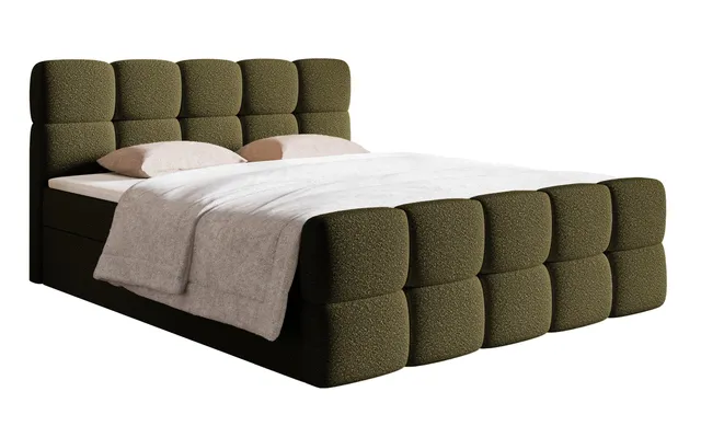 selsey-cloudy-kontinentalbett-160x200-cm-mit-stauraum-und-topper-olivgr-nes-bouc image 1