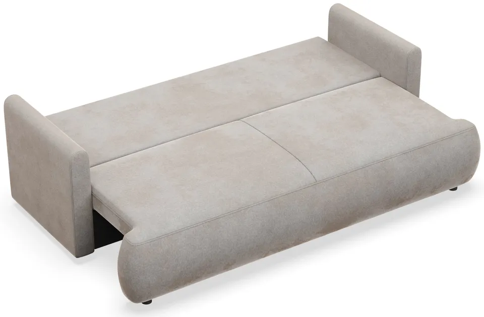 selsey-ovo-mini-dreisitziges-ausklappbares-sofa-mit-stauraum-grauer-velours image 1