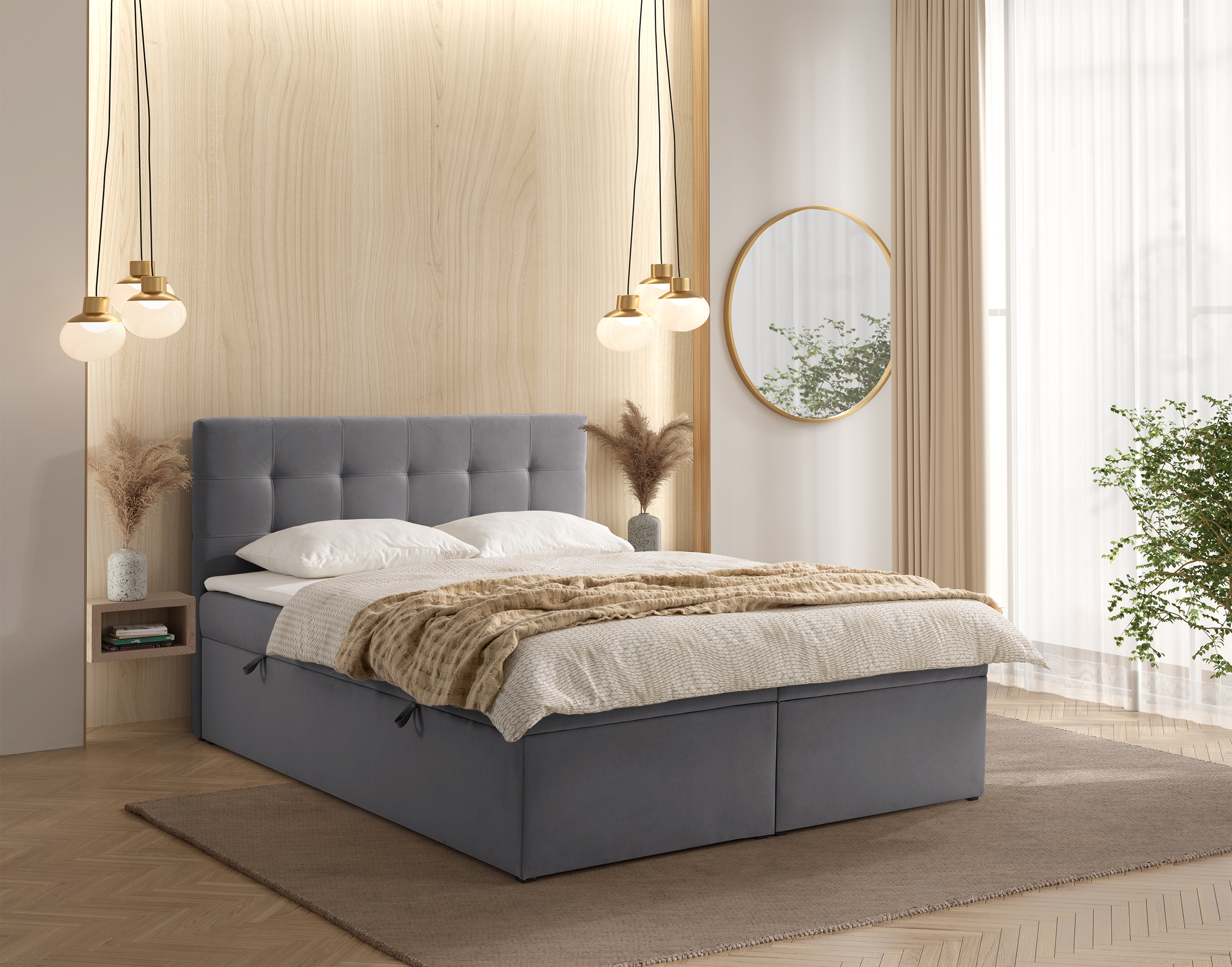 selsey-ronneo-boxspringbett-180x200-cm-mit-stauraum-und-topper-taubengrauer-samt image 2