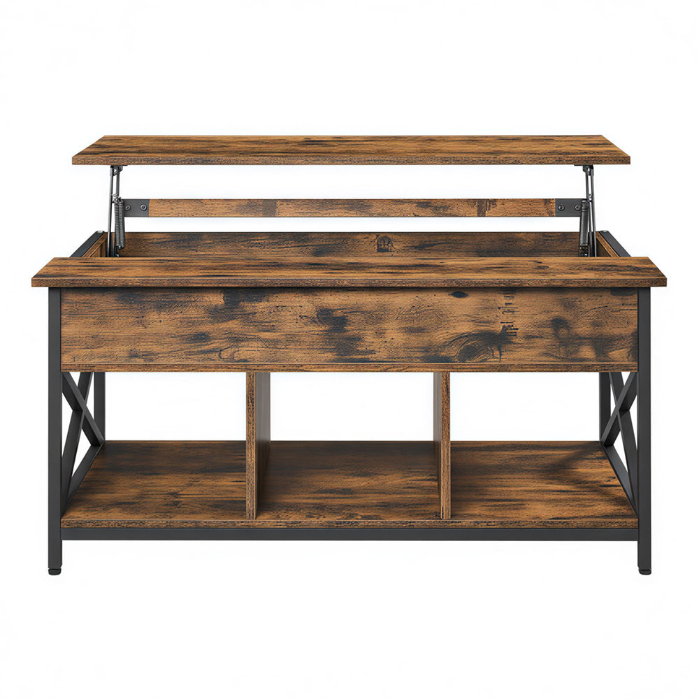 vasagle-h-henverstellbarer-kaffeetisch-60-x-100-cm-48-62-cm-mit-anhebbarer-platt image 2