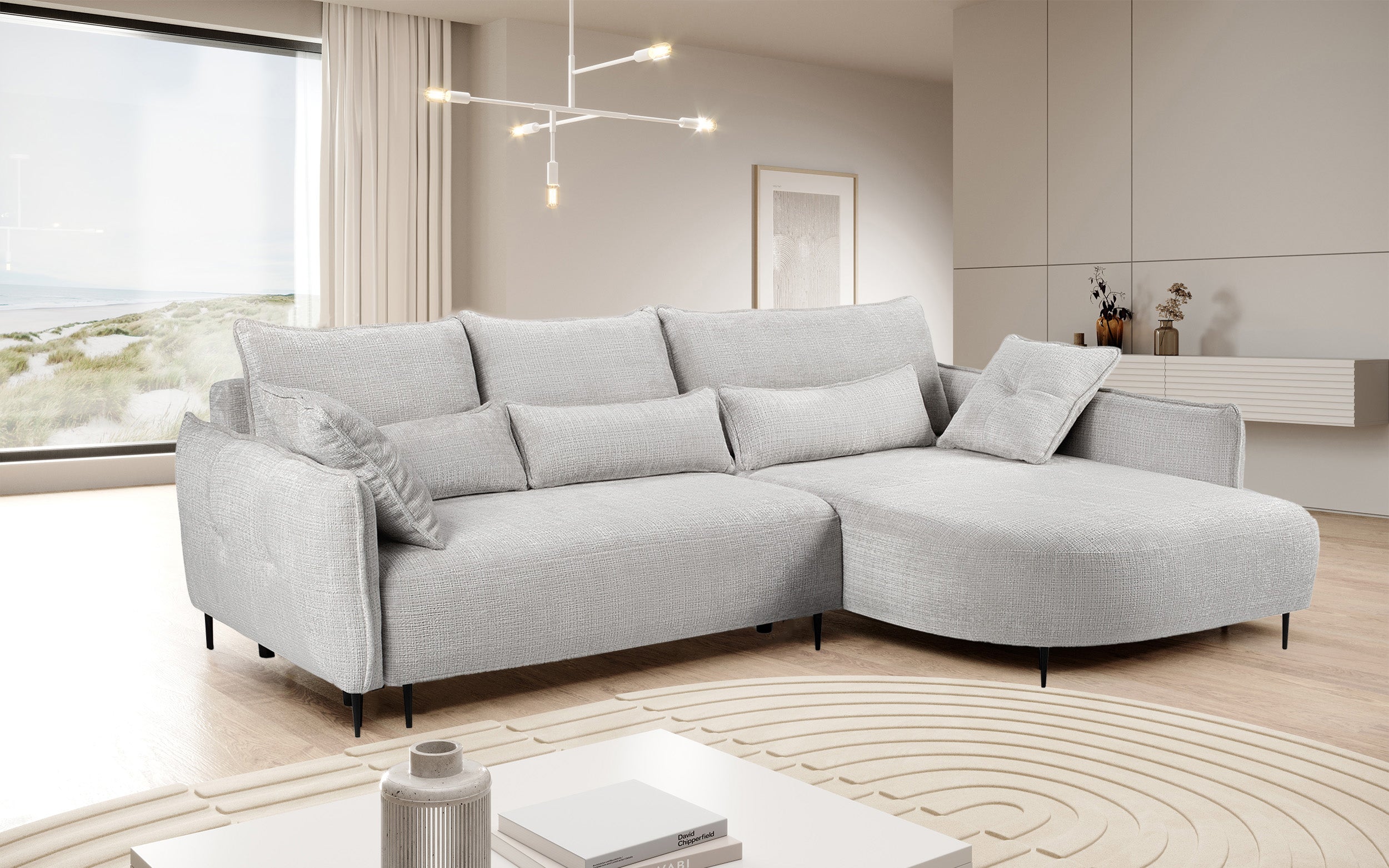 selsey-oblivio-ecksofa-mit-schlaffunktion-l-form-rechts-hellgrauer-chenille-stau image 2