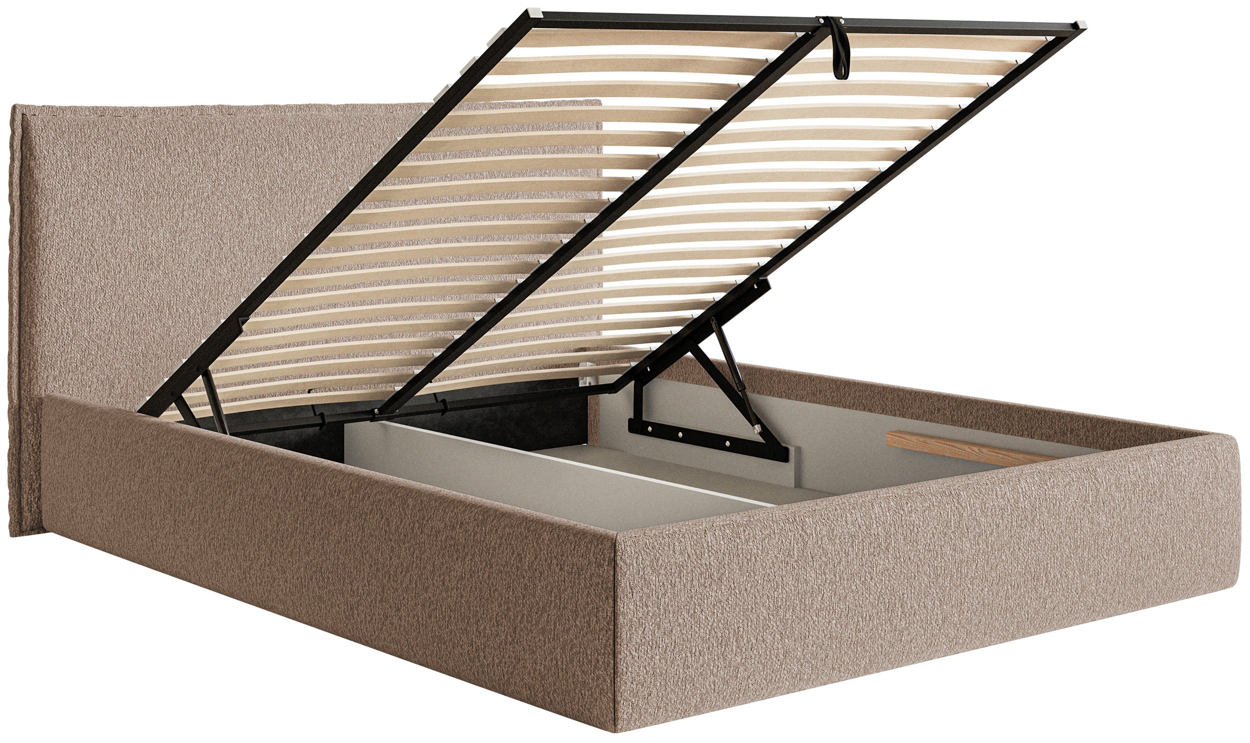 selsey-softie-slim-gepolstertes-bett-160x200-cm-mit-stauraum-dunkelbeige-chenill image 6