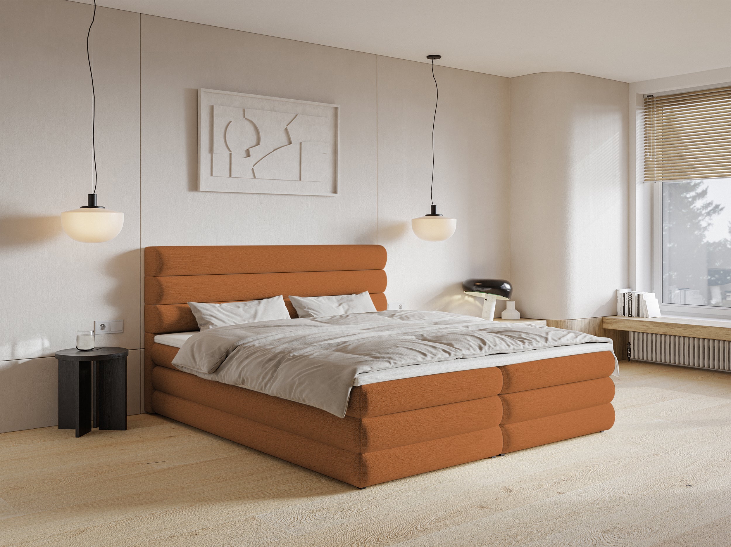 selsey-alegre-boxspringbett-180x200-cm-mit-topper-kupfer-chenille image 2