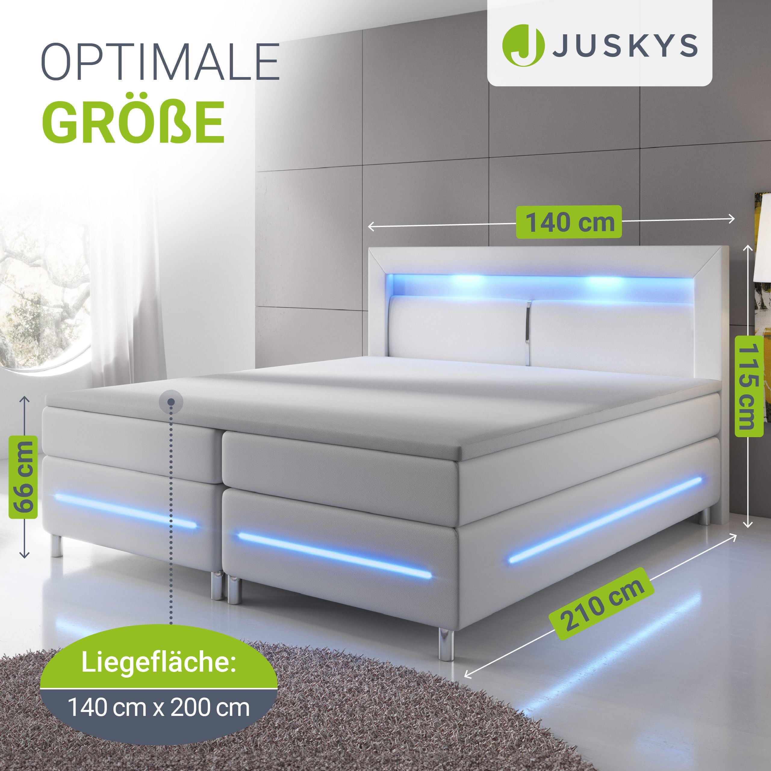 juskys-boxspringbett-norfolk-140x200-cm-kunstleder-wei image 4