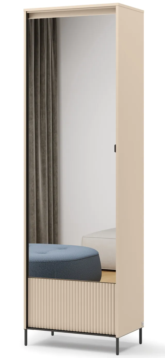 selsey-trend-schrank-65-cm-eint-rig-mit-spiegel-und-beleuchtung-geriffelte-front image 1