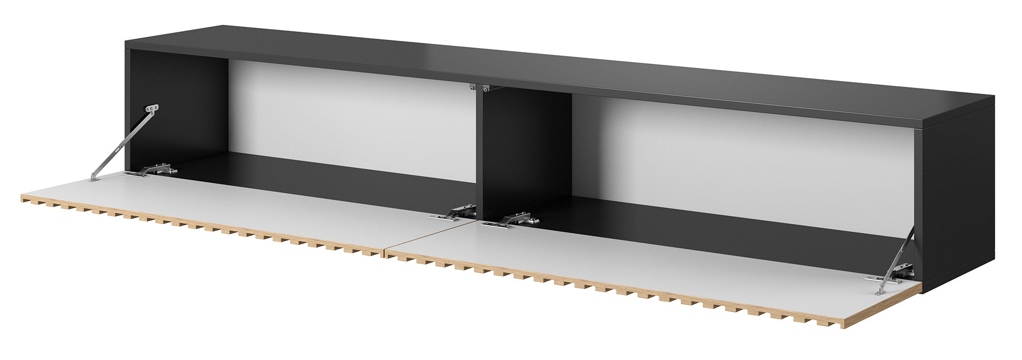 selsey-telire-tv-schrank-175-cm-schwarz-mit-lamellenfront-artisan-eiche image 5