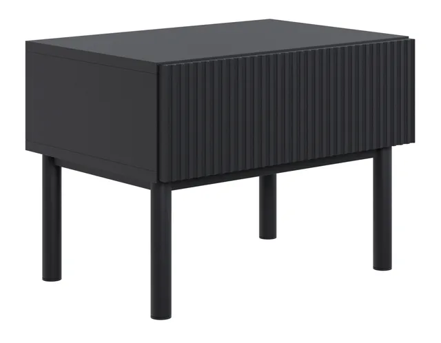 selsey-veldio-new-nachttisch-50-cm-schwarz-mit-gefr-ster-front-und-schublade image 1