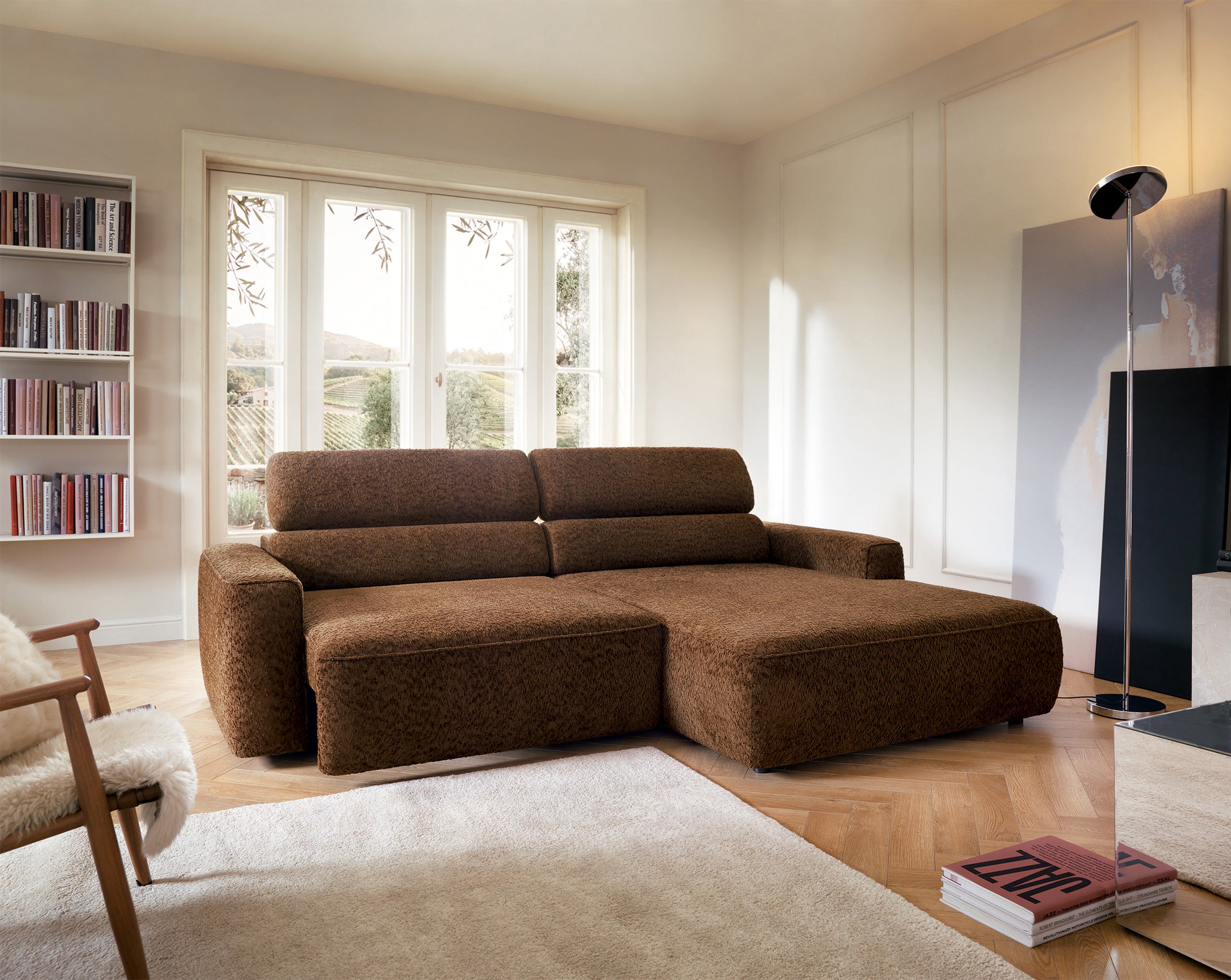 selsey-fando-ecksofa-l-form-rechtsseitig-mit-elektrischem-auszug-brauner-chenill image 3