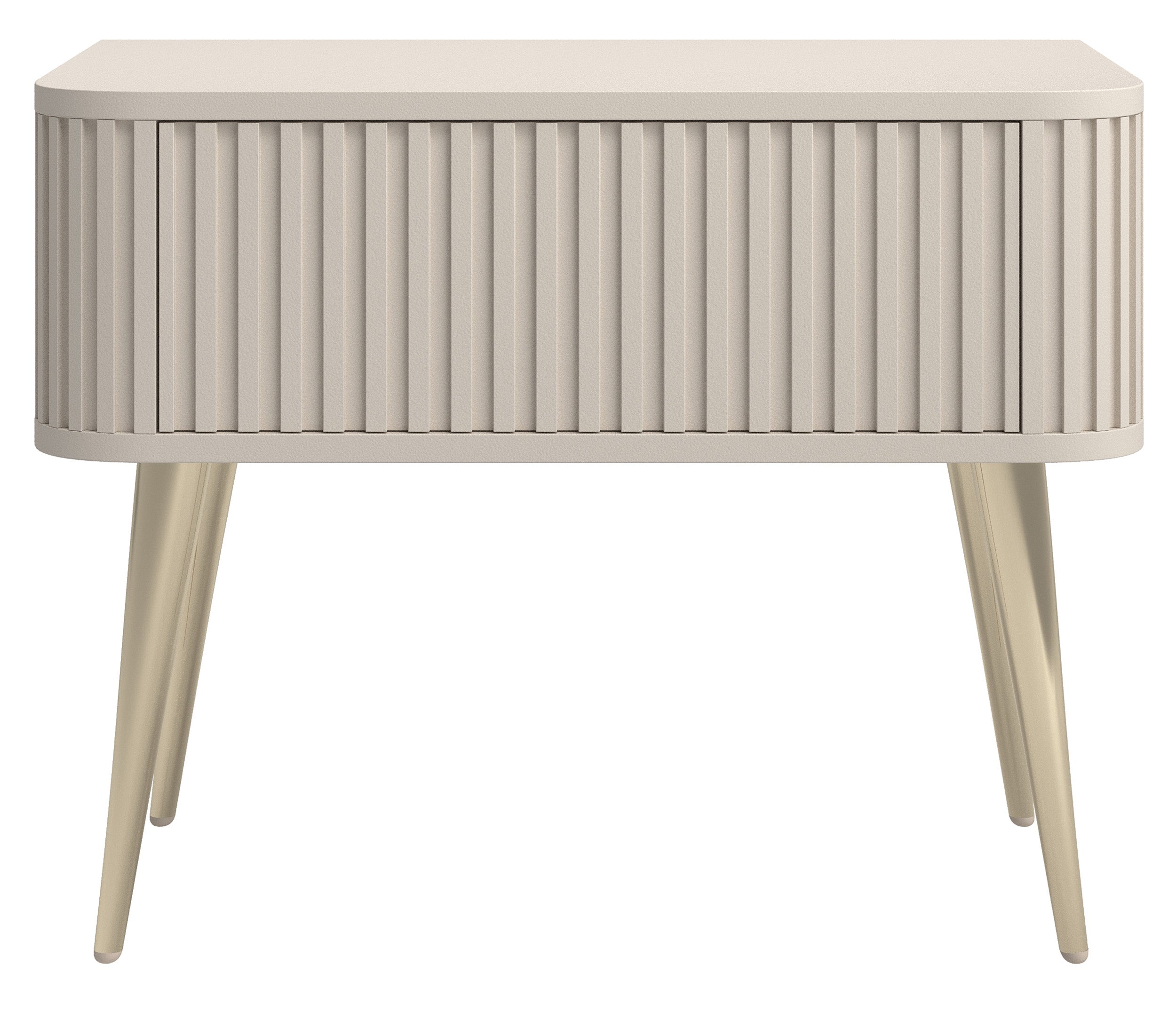 selsey-ovarlo-nachttisch-63-cm-mit-rillen-und-schublade-sandbeige-mit-goldenen-b image 1