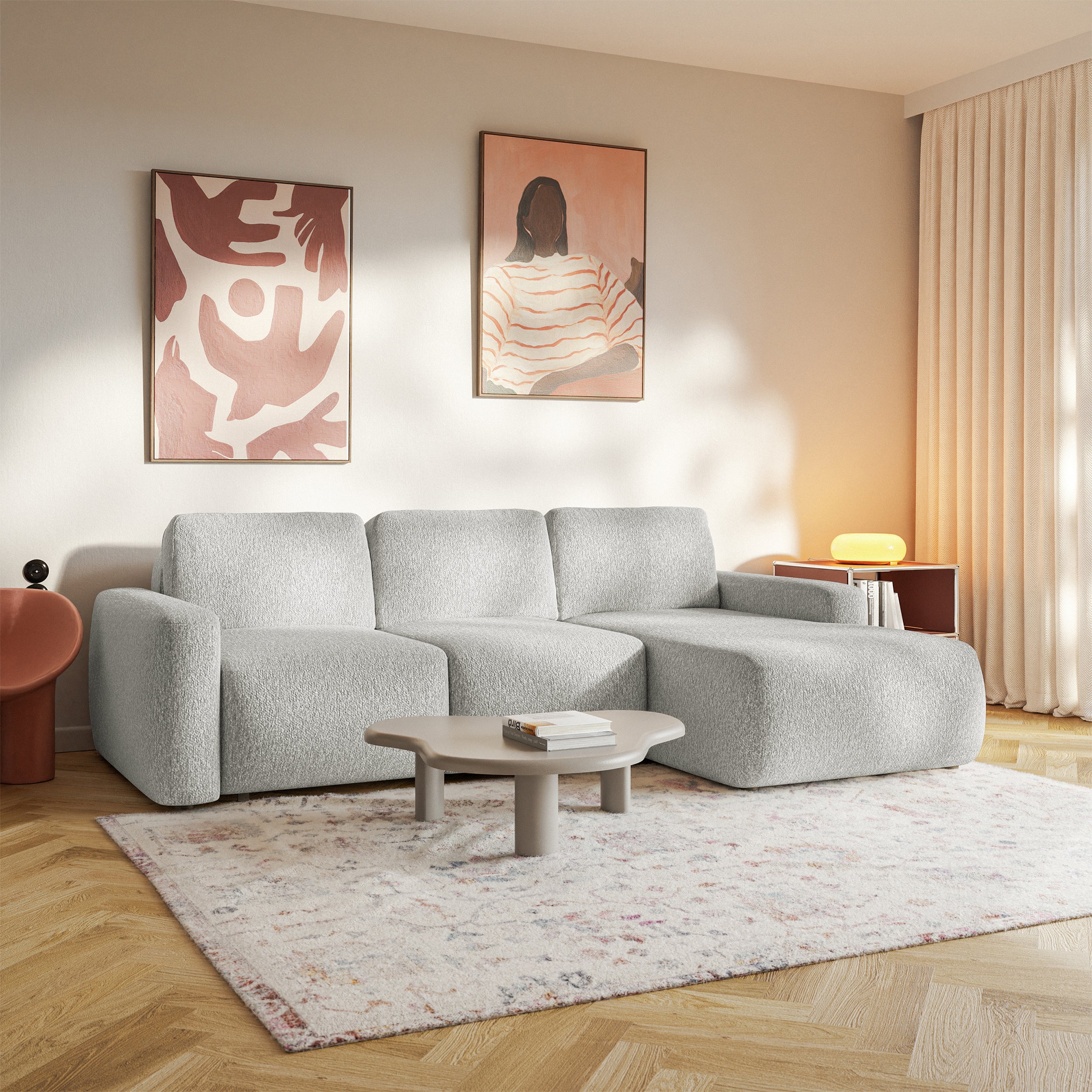 selsey-carnos-mini-ecksofa-l-form-rechts-mit-schlaffunktion-hellgrauer-chenille image 5