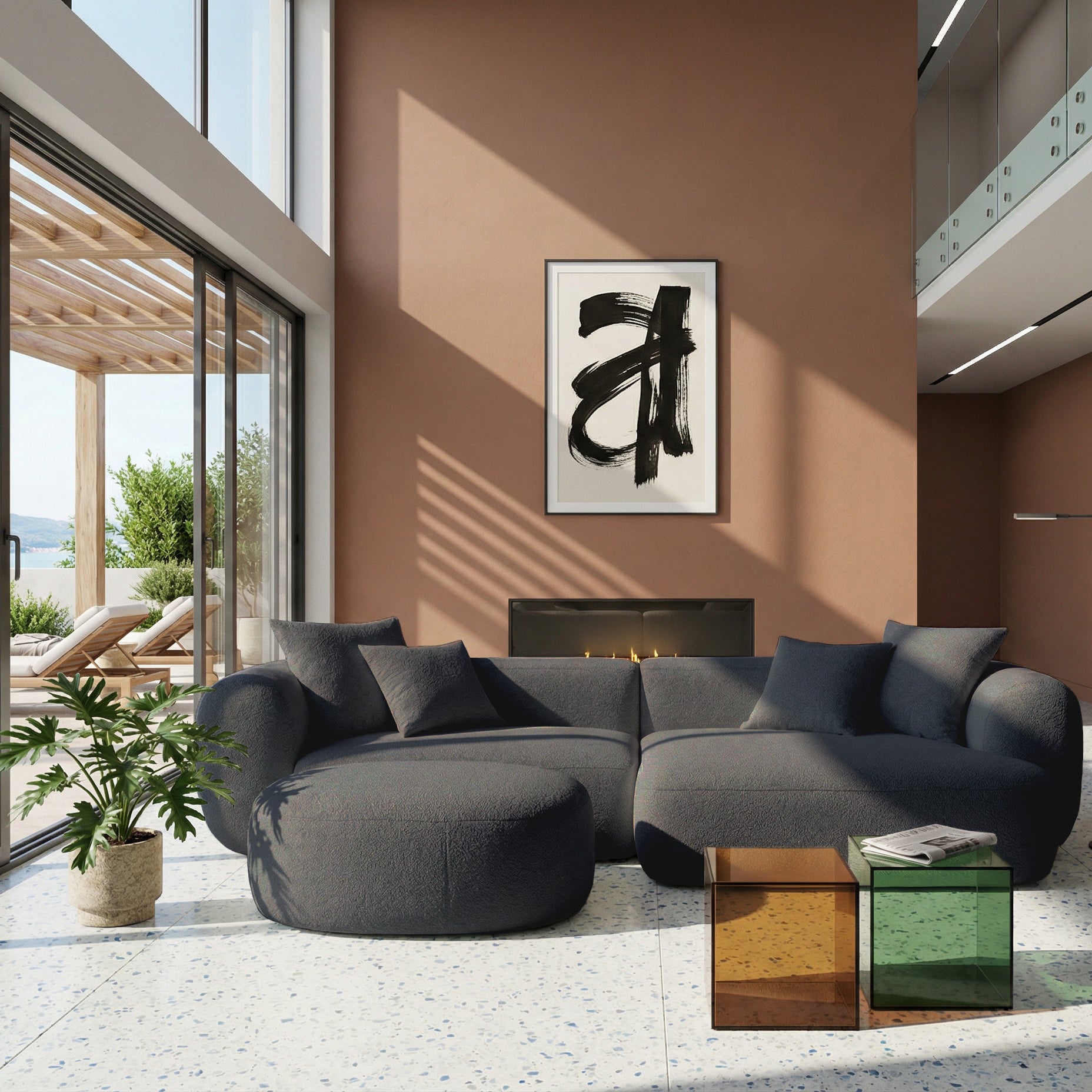 selsey-baomi-modulares-ecksofa-l-f-rmig-mit-hocker-rechtsseitig-dunkelgrau-cheni image 2