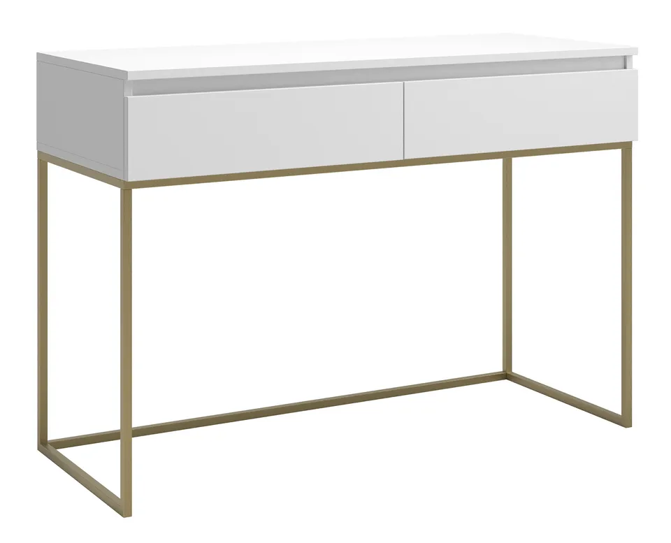 selsey-bemmi-schminktisch-mit-schubladen-wei-mit-goldenen-beinen image 1