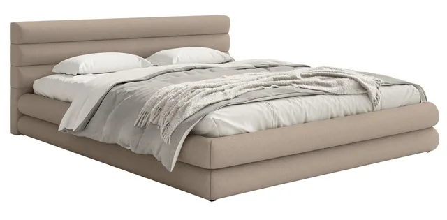 selsey-alegre-polsterbett-140x200-cm-mit-bettkasten-beige-chenille-metallrahmen image 1