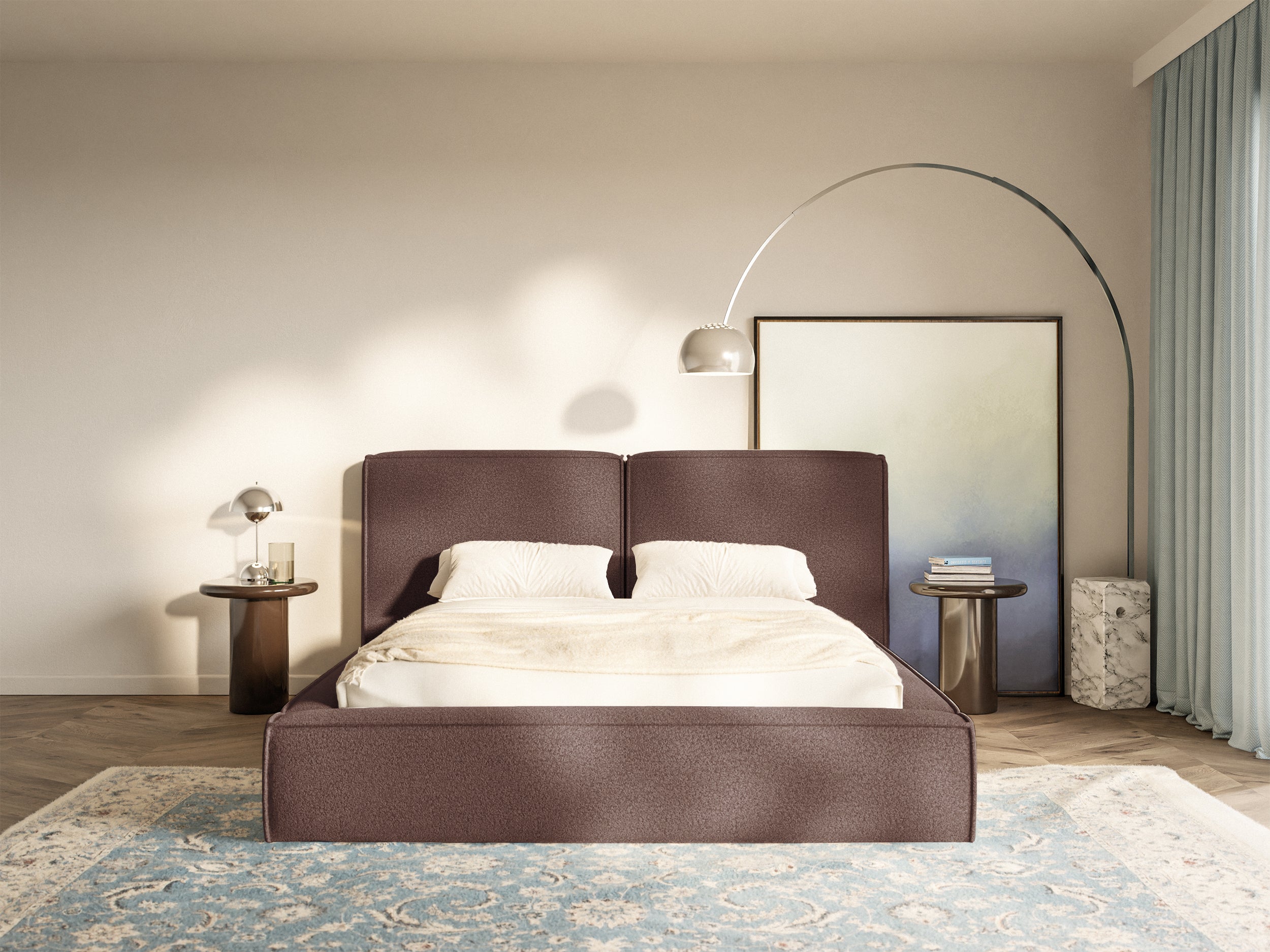 selsey-tilves-gepolstertes-bett-160x200-cm-mit-stauraum-braunes-boucl image 4