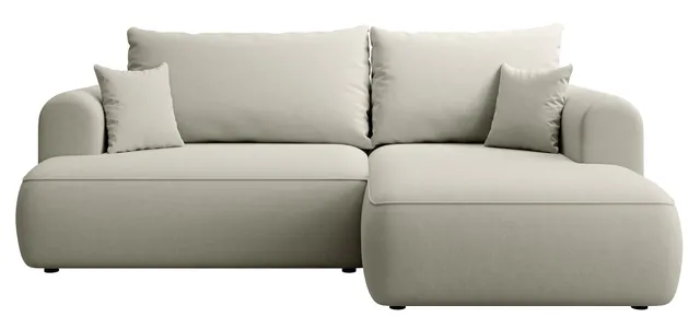 selsey-ovo-mini-ecksofa-mit-schlaffunktion-l-rechts-mit-stauraum-hellbeiger-samt image 1