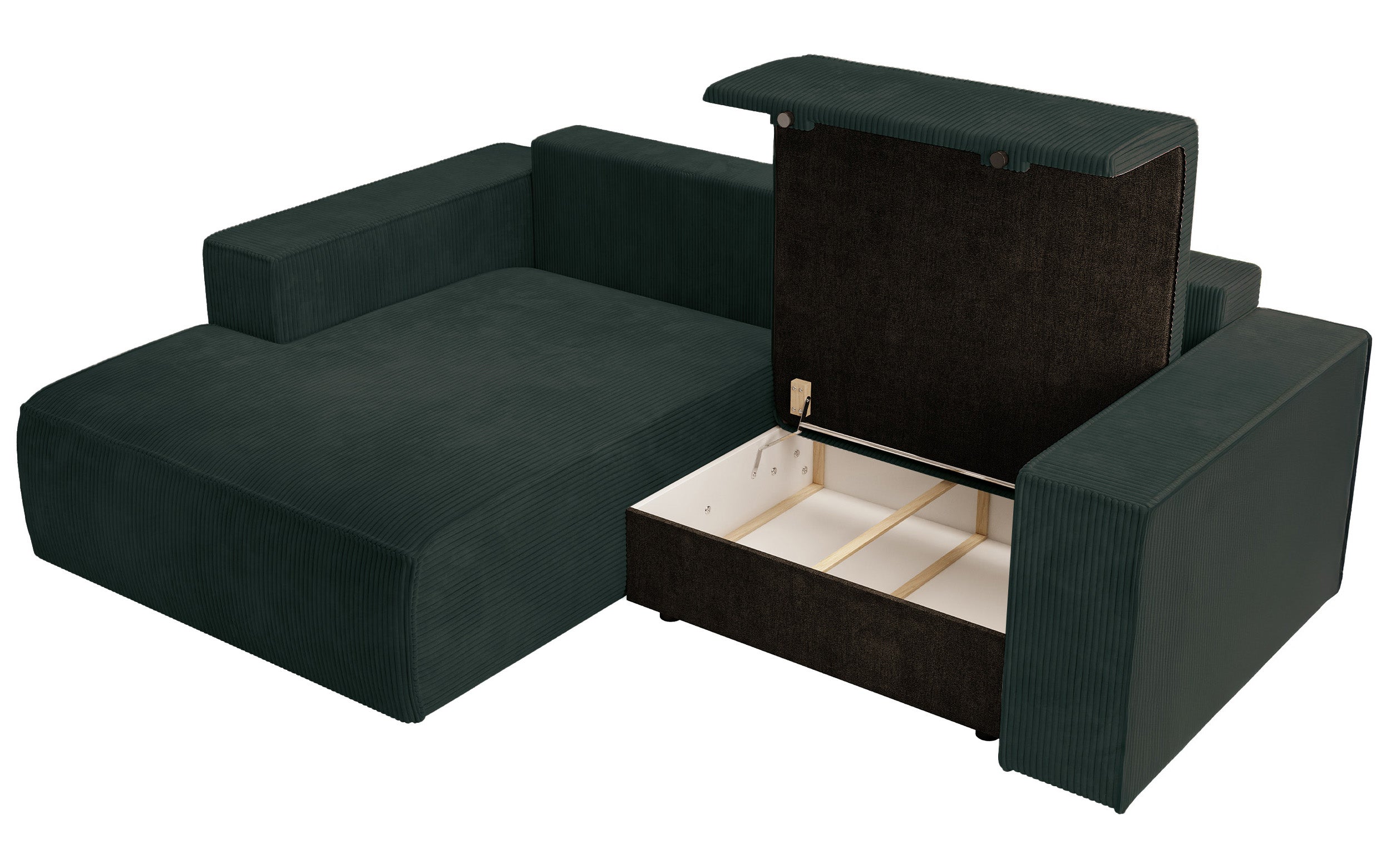 selsey-farese-mini-ecksofa-links-l-f-rmig-mit-schlaffunktion-dunkelgr-n-cord image 3
