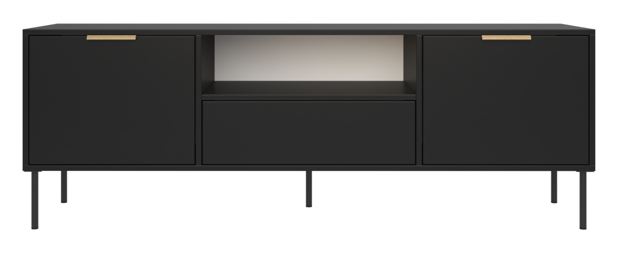 selsey-vena-tv-schrank-160-cm-zweit-rig-mit-schublade-schwarz image 5